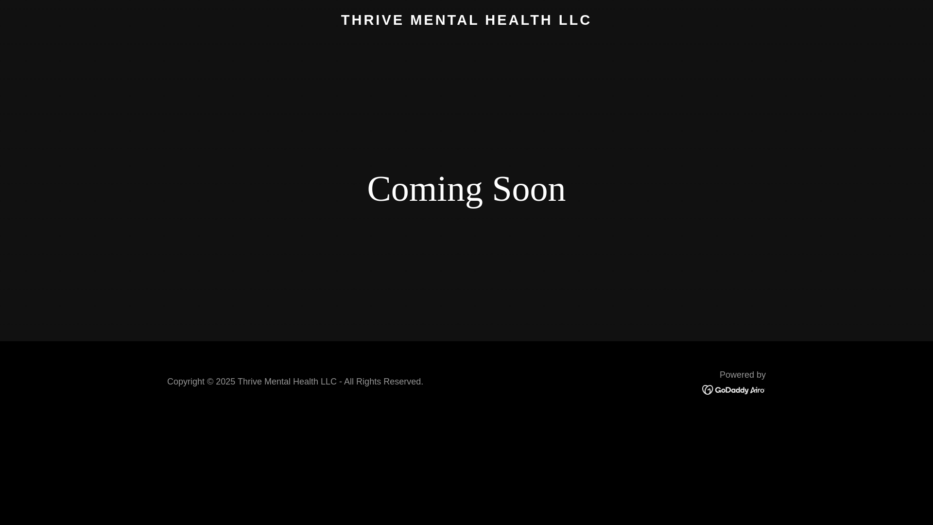 website screenshot of https://thrivementalhealthllc.org/