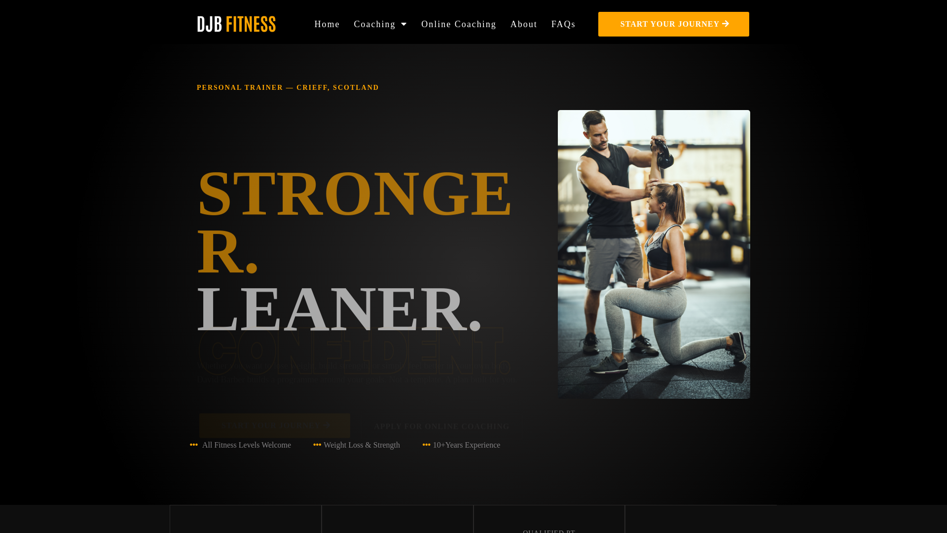 website screenshot of https://djbfitness.uk