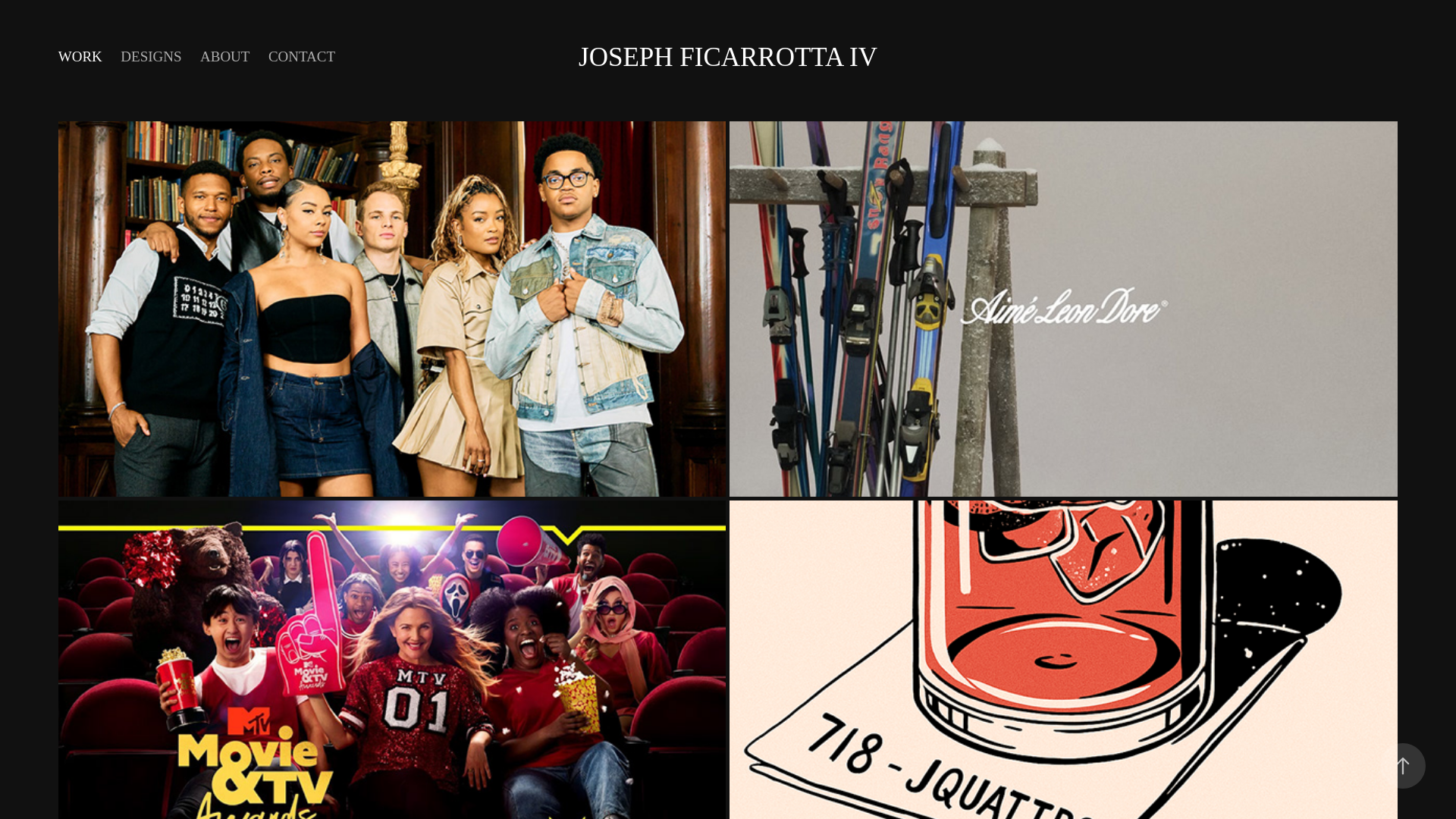 website screenshot of https://josephficarrotta.com