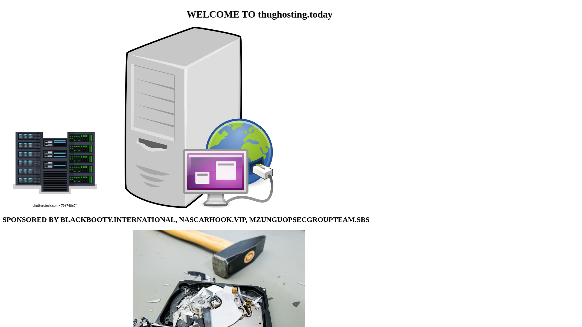 website screenshot of https://thughosting.today