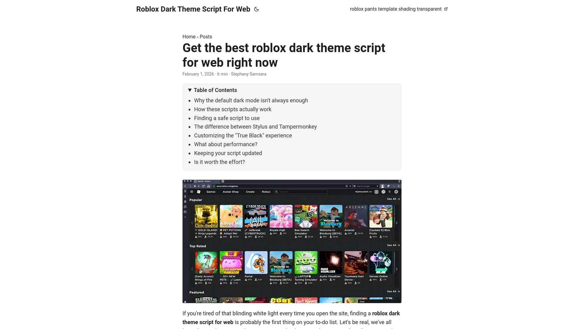 website screenshot of https://roblox-dark-theme-script-for-web.pages.dev/