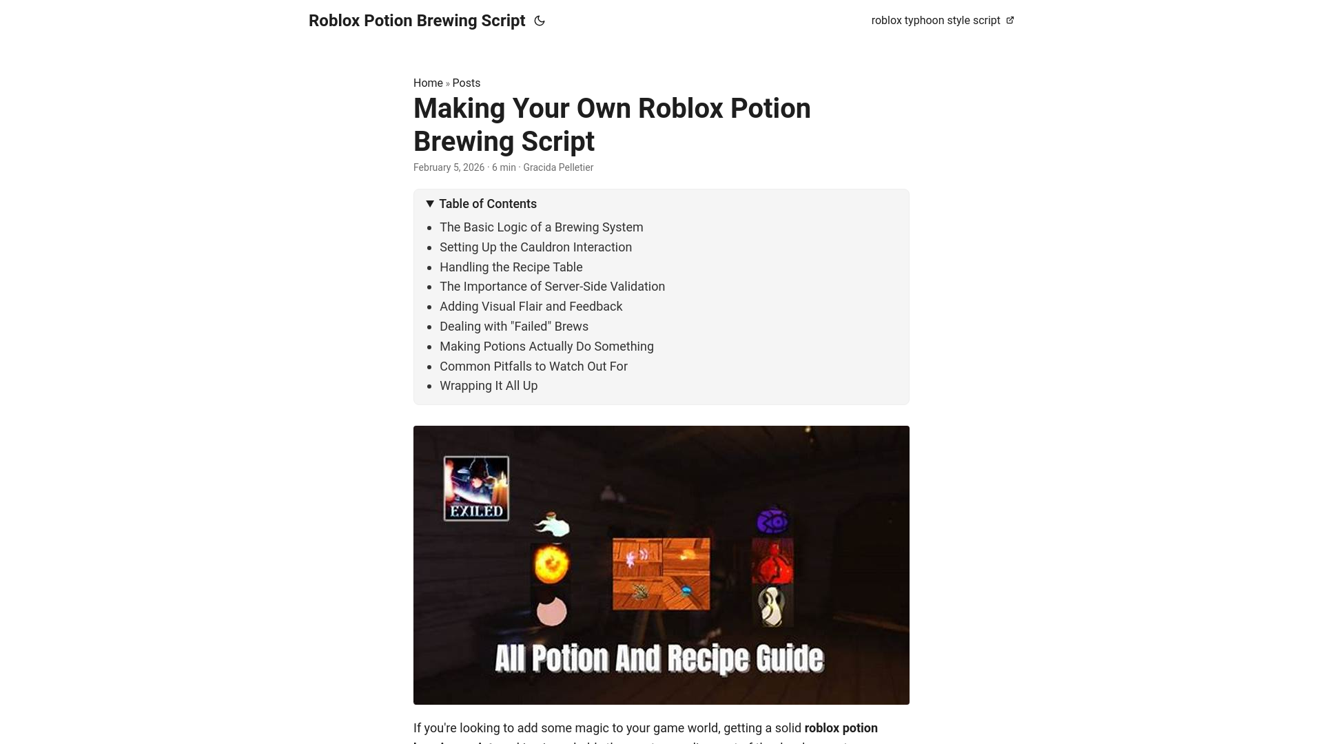website screenshot of https://roblox-potion-brewing-script.pages.dev/