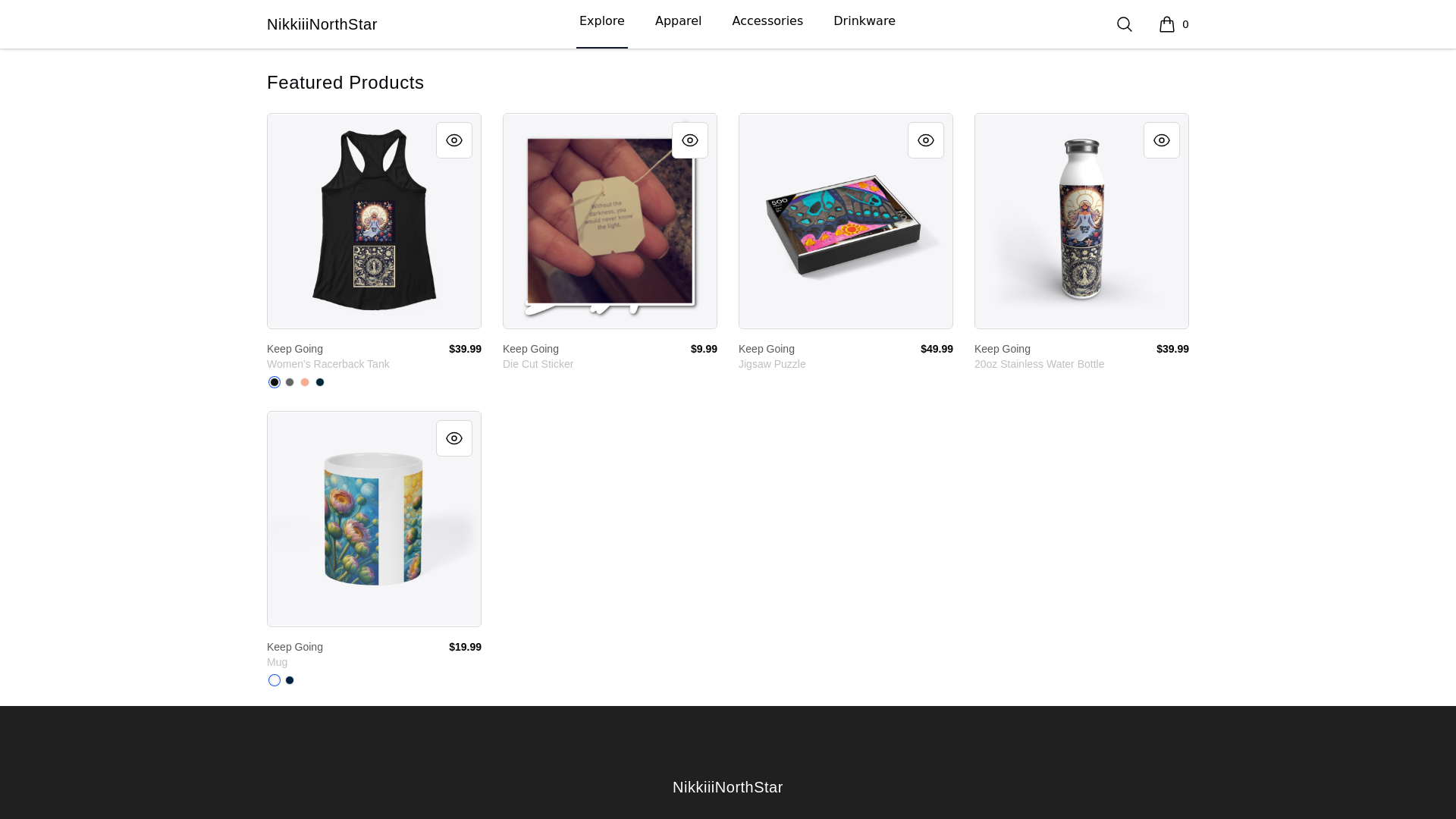 website screenshot of https://nikkiiinorthstar.com/