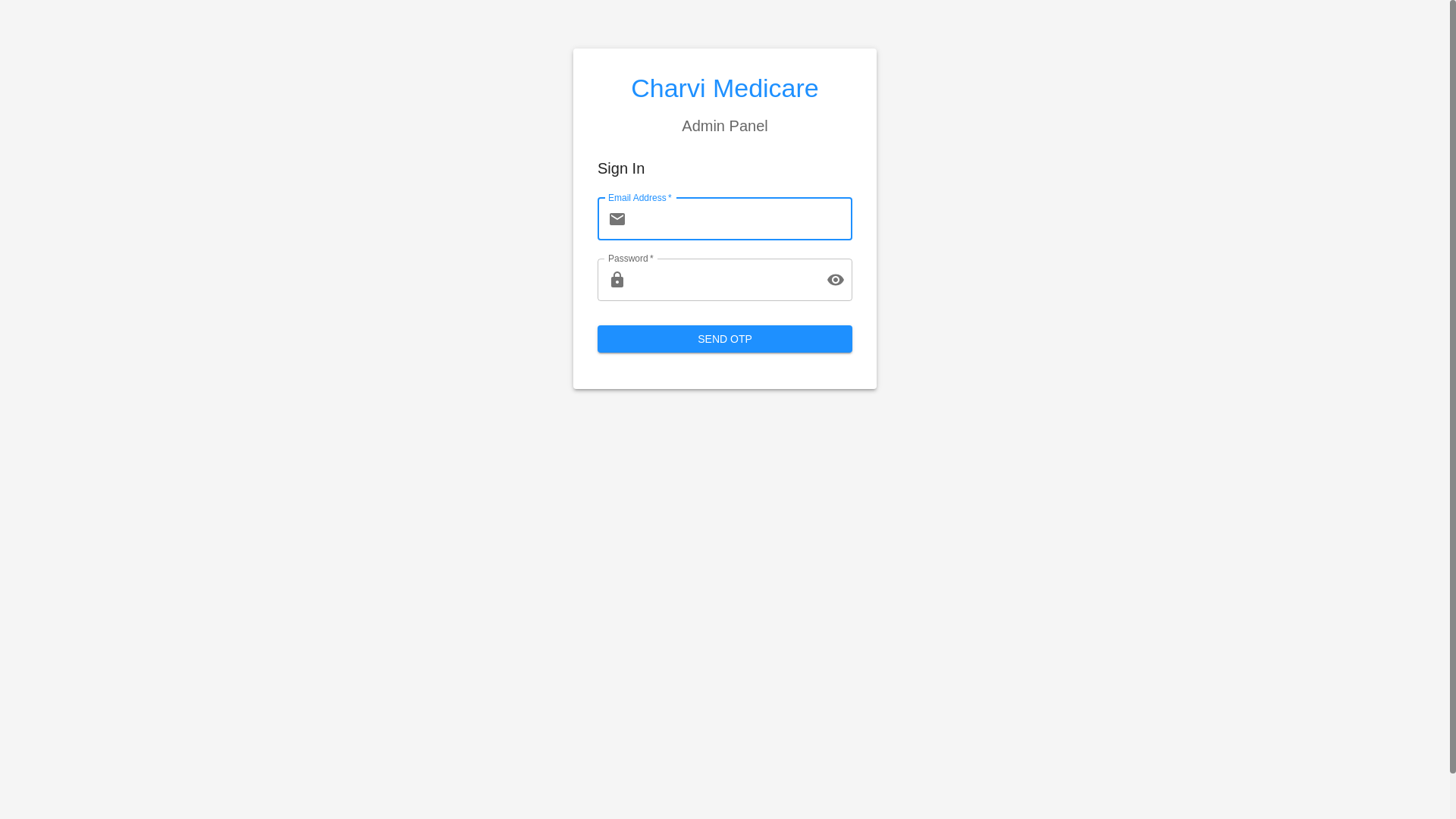 website screenshot of https://charvi-admin.pages.dev/