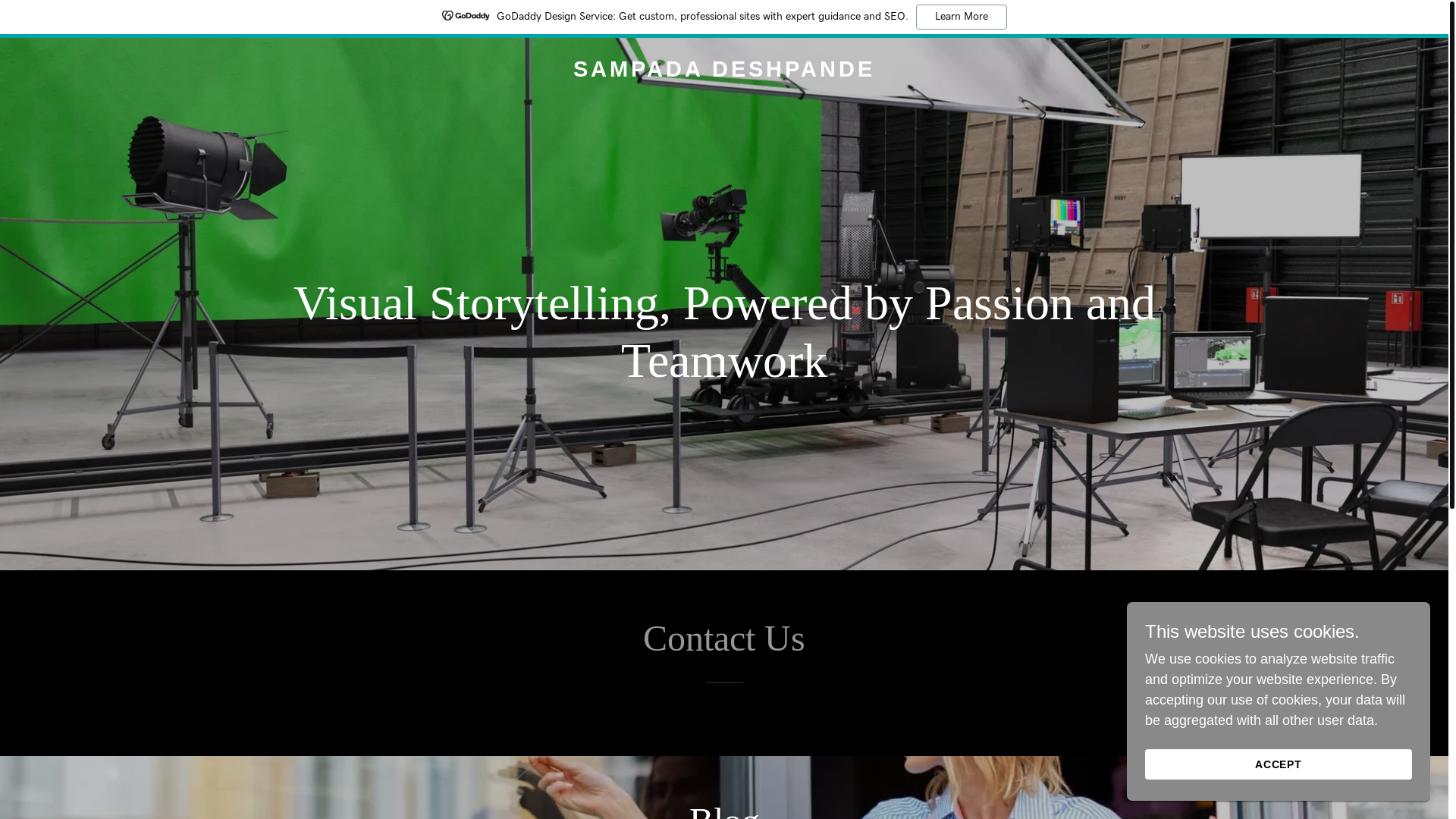 website screenshot of https://sampadadeshpande.com/