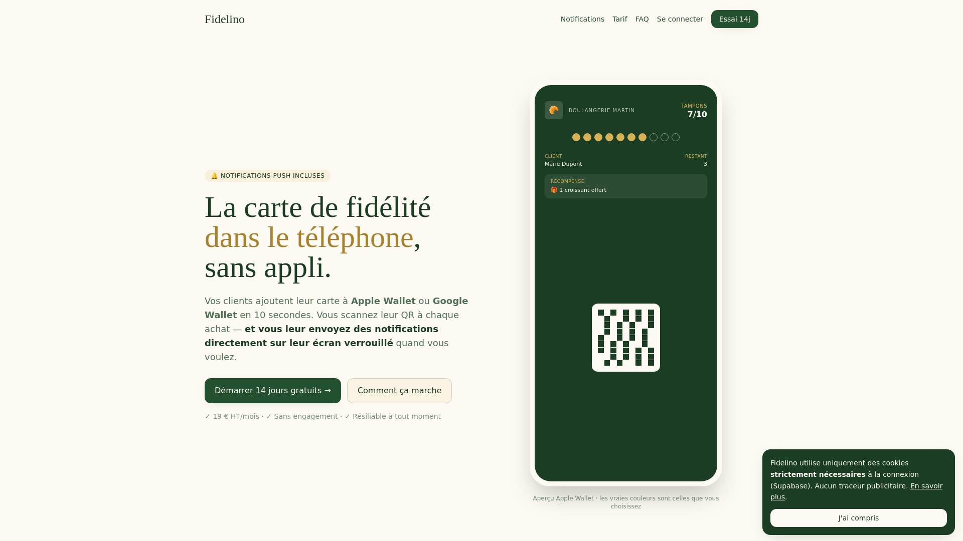 website screenshot of https://fidelino.fr/