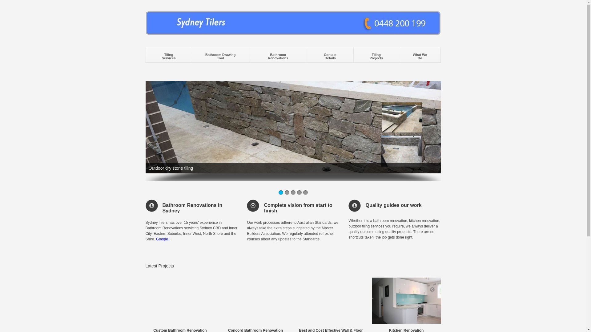 website screenshot of https://www.sydneytilers.net.au/