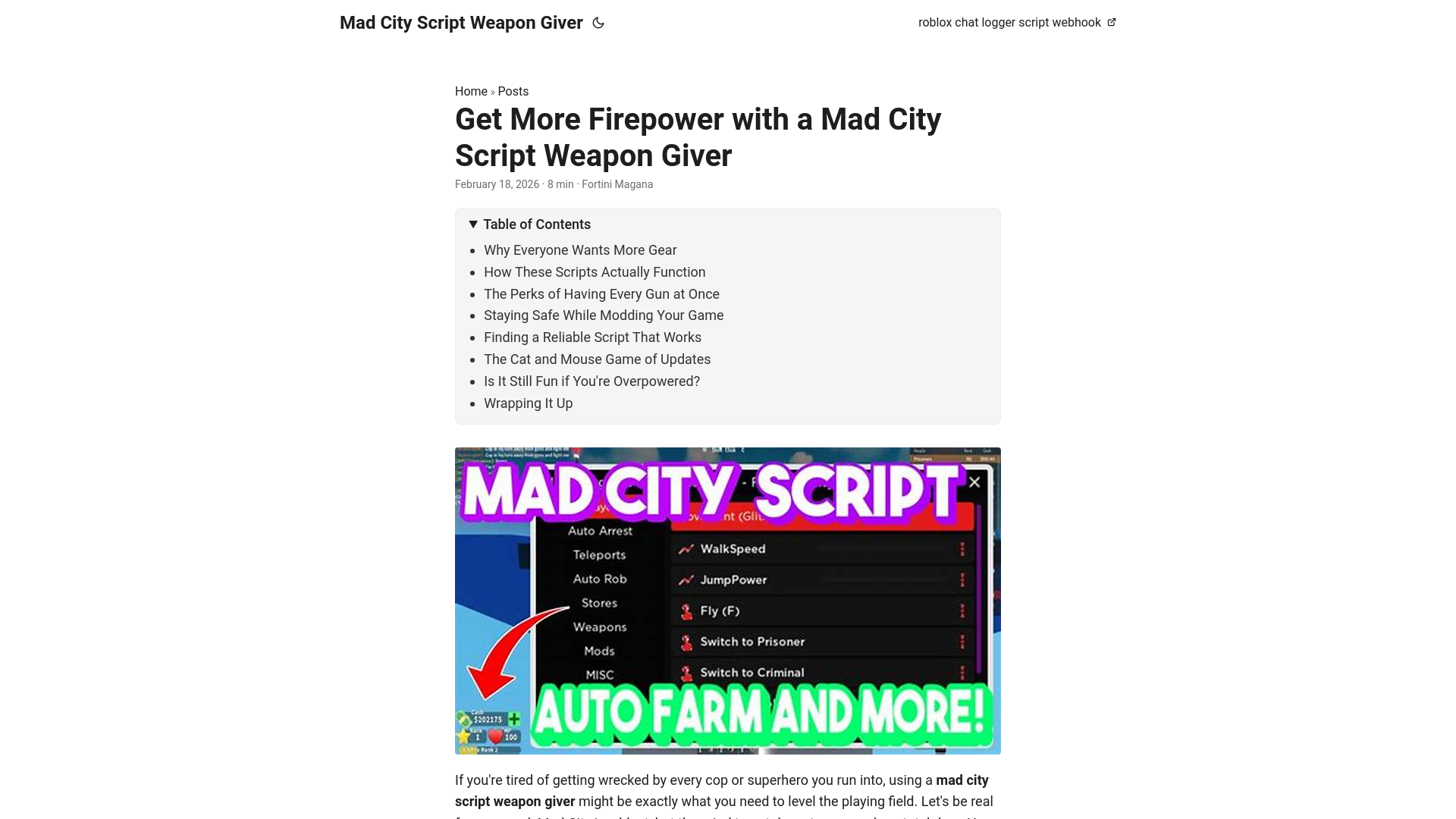 website screenshot of https://mad-city-script-weapon-giver.pages.dev/