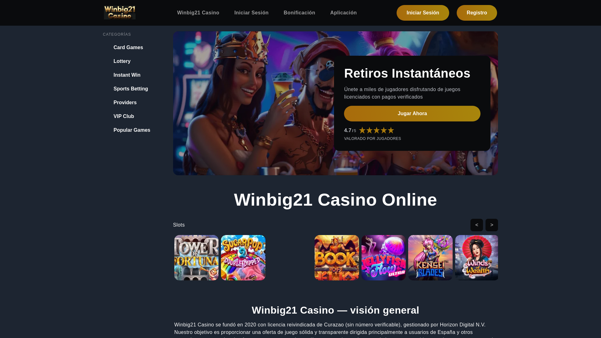website screenshot of https://winbig-21-casinospain-com.pages.dev/