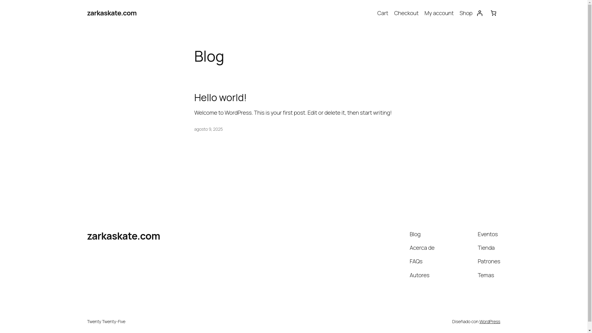 website screenshot of https://zarkaskate.com/