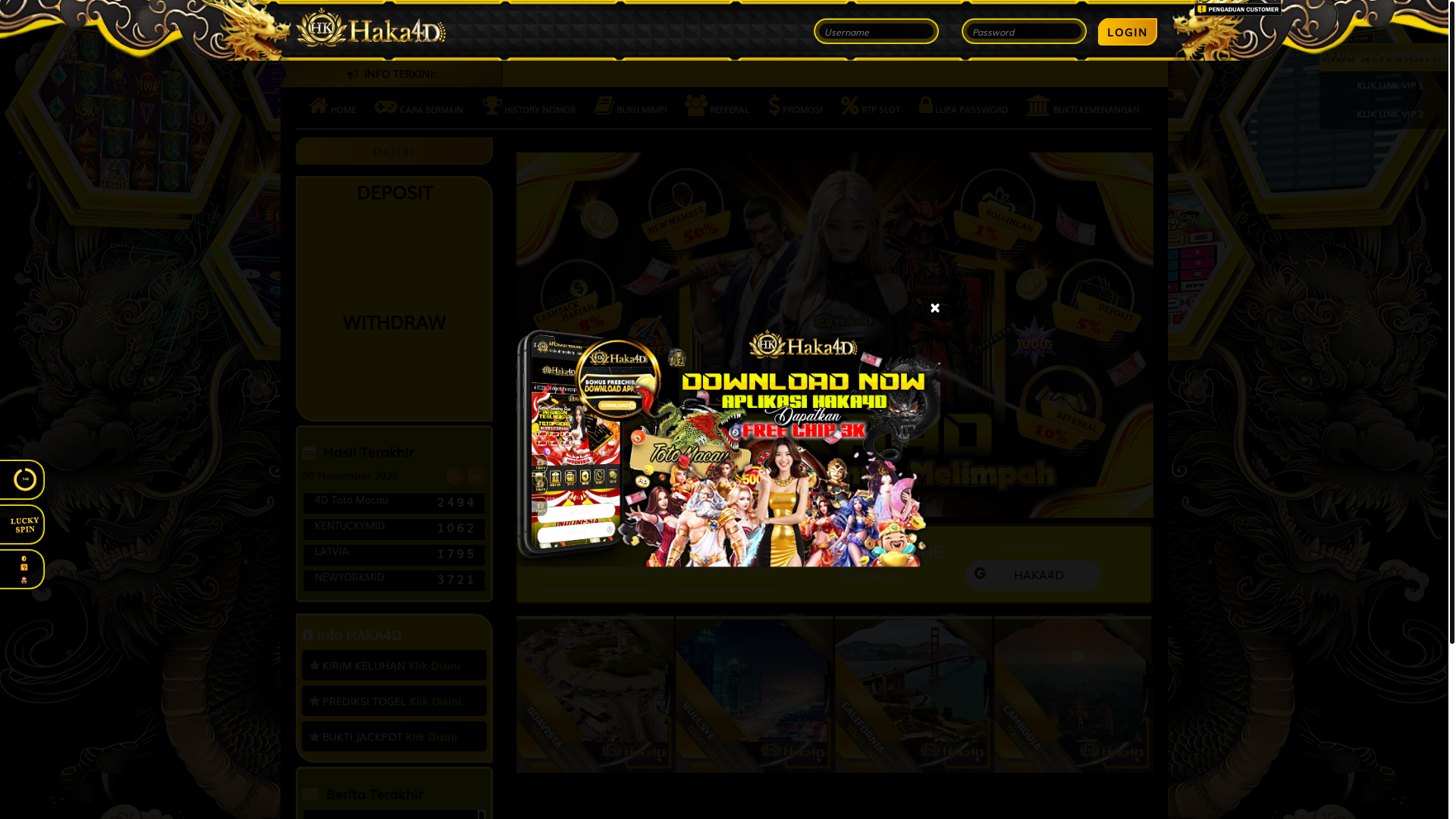 website screenshot of https://haka4d4.online/