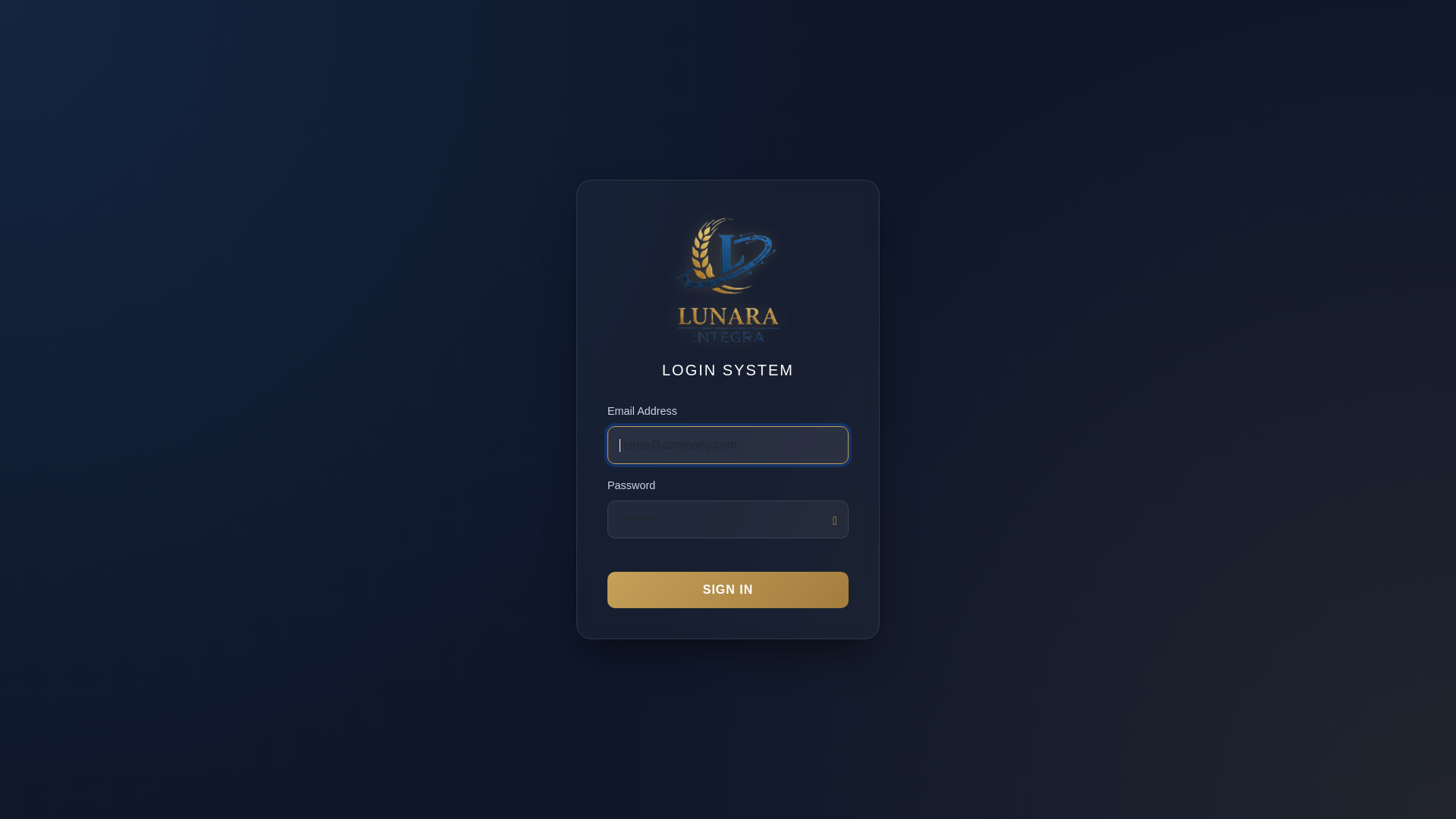 website screenshot of https://sistemlunara.com/