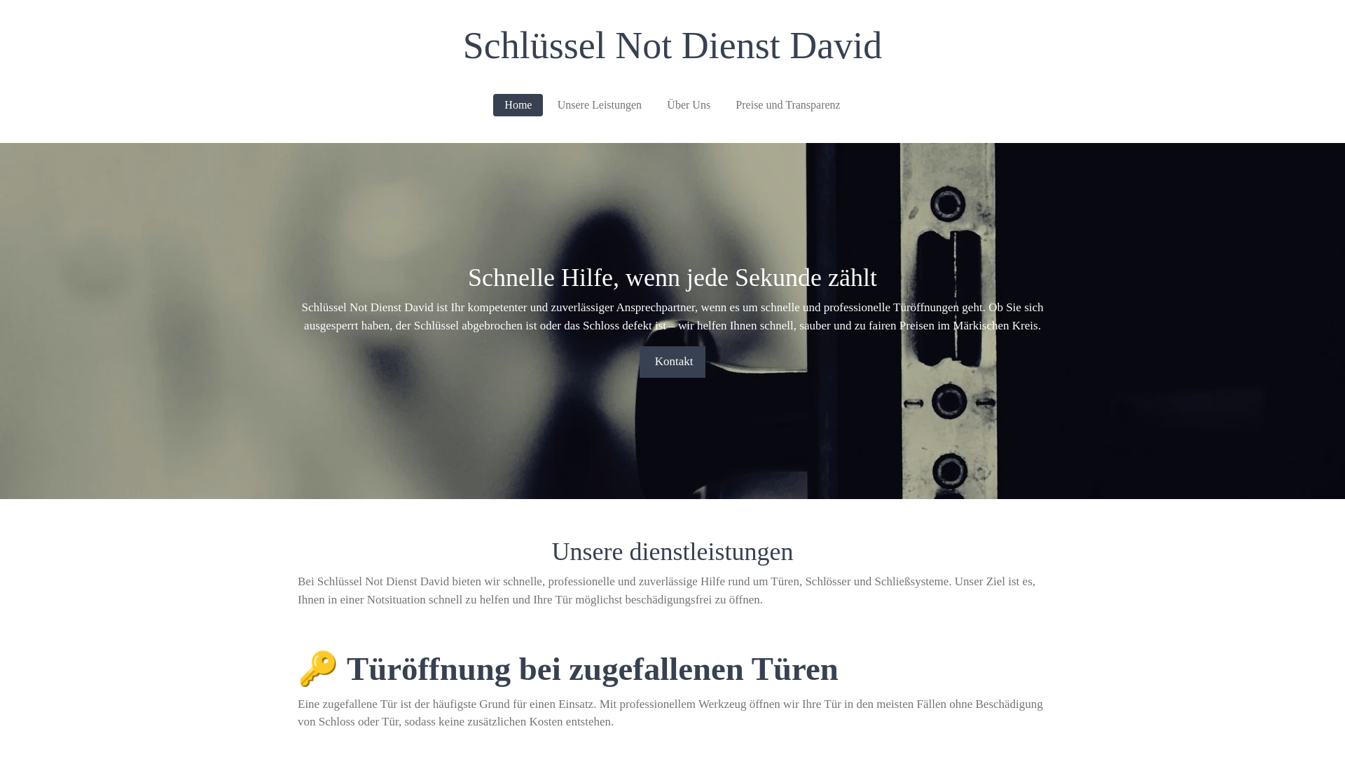 website screenshot of https://schluesselnotdienstdavid.de/