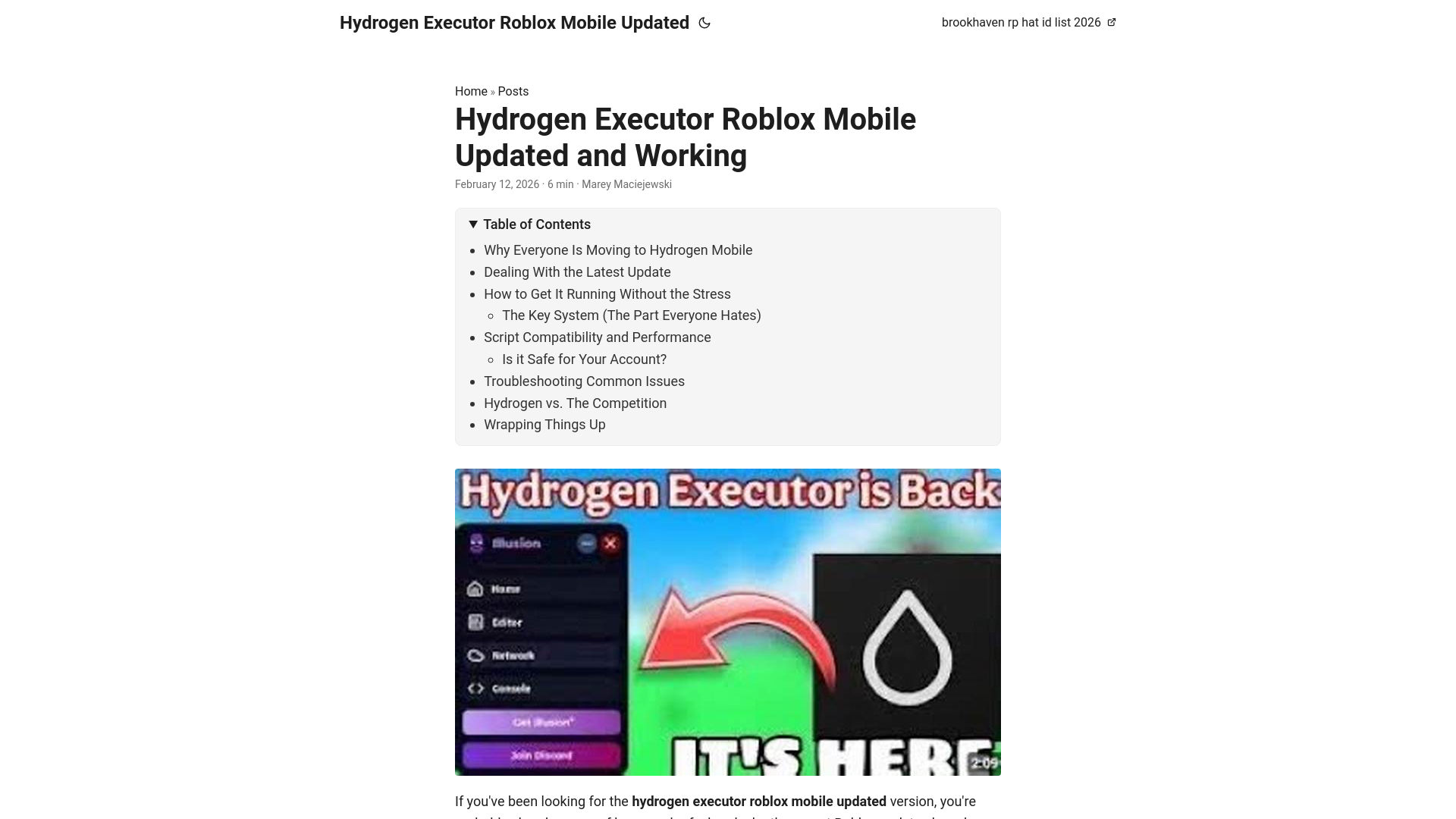 website screenshot of https://hydrogen-executor-roblox-mobile-updated.pages.dev/