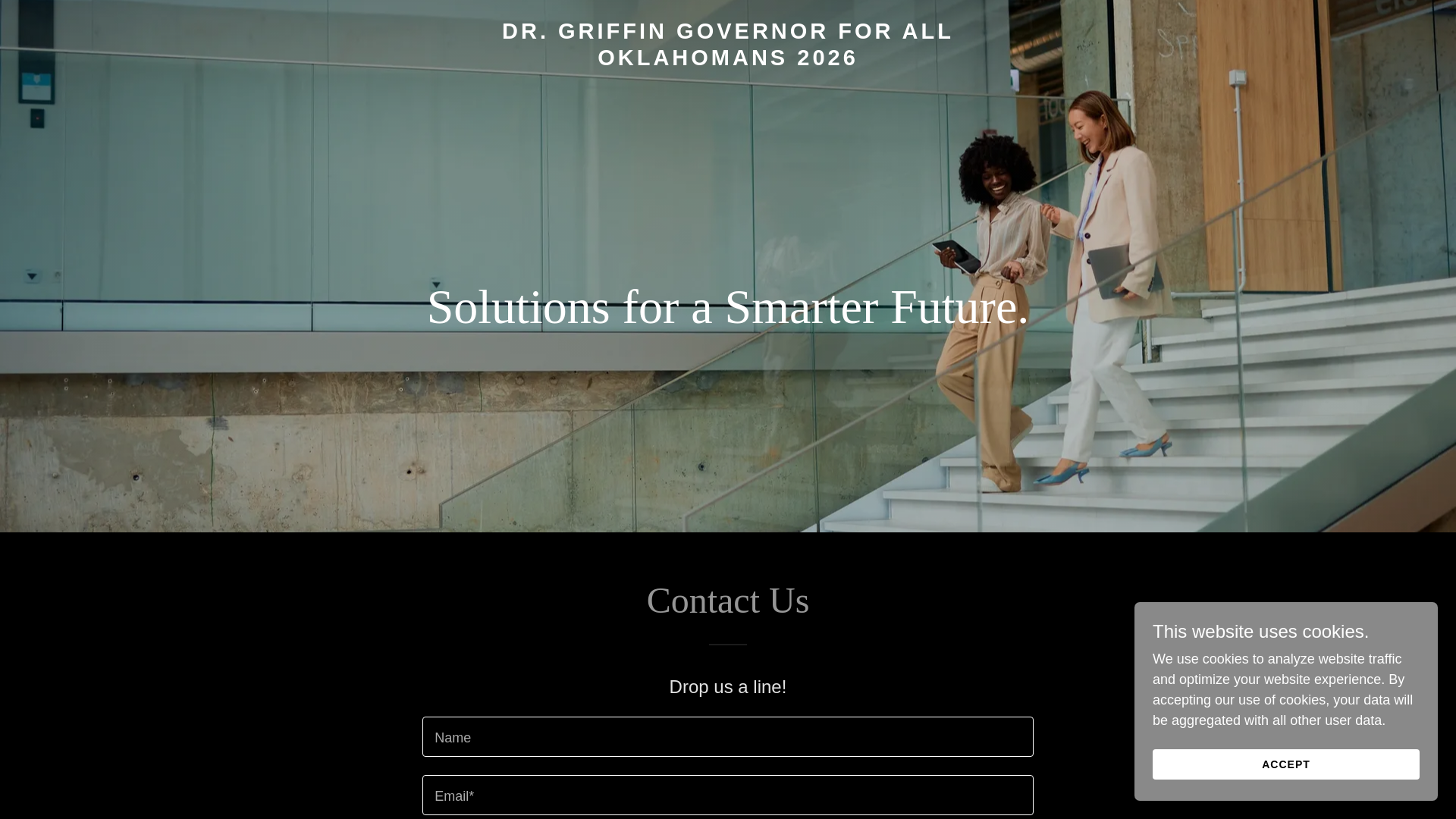 website screenshot of https://drgriffingovernoroklahoma2026.com/
