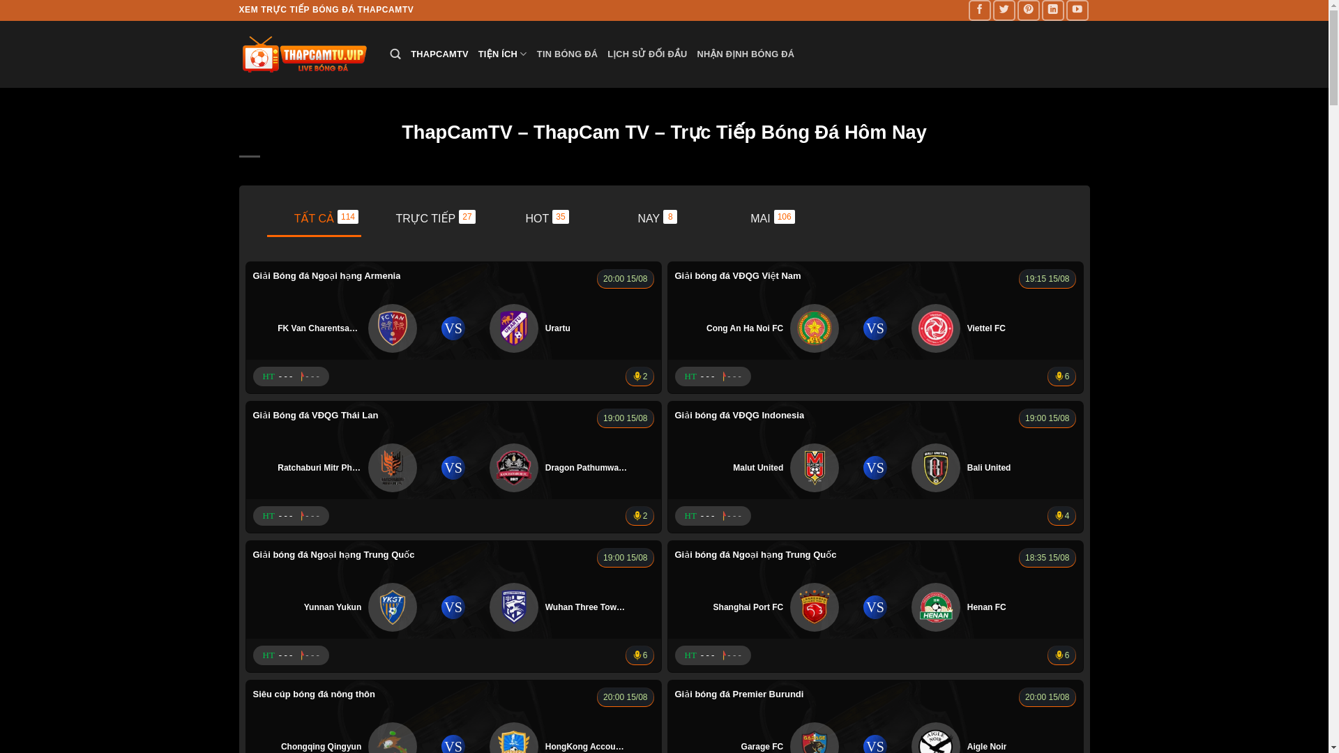 website screenshot of https://thapcamtvaf.cc/