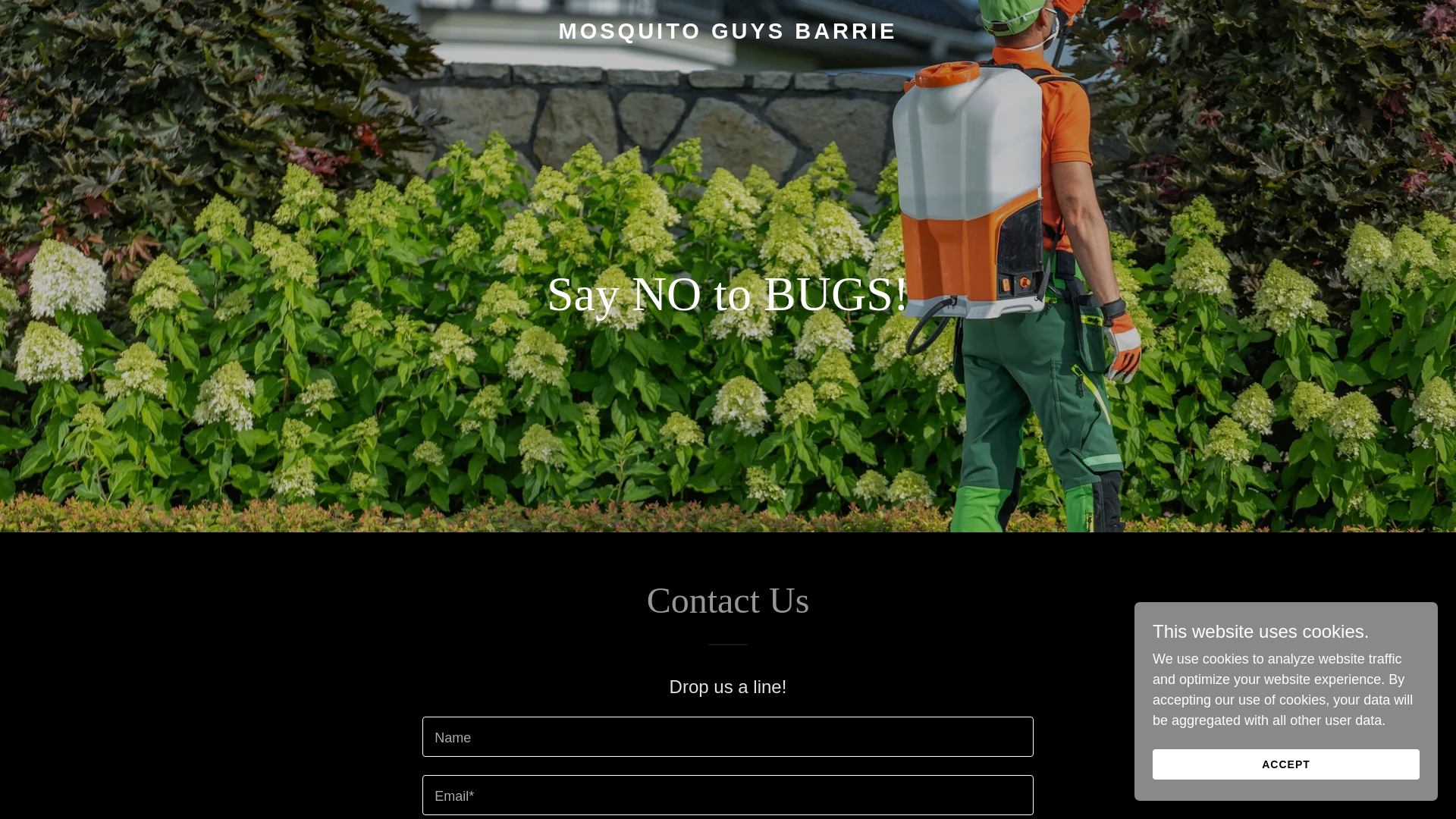 website screenshot of https://mosquitoguysbarrie.com/