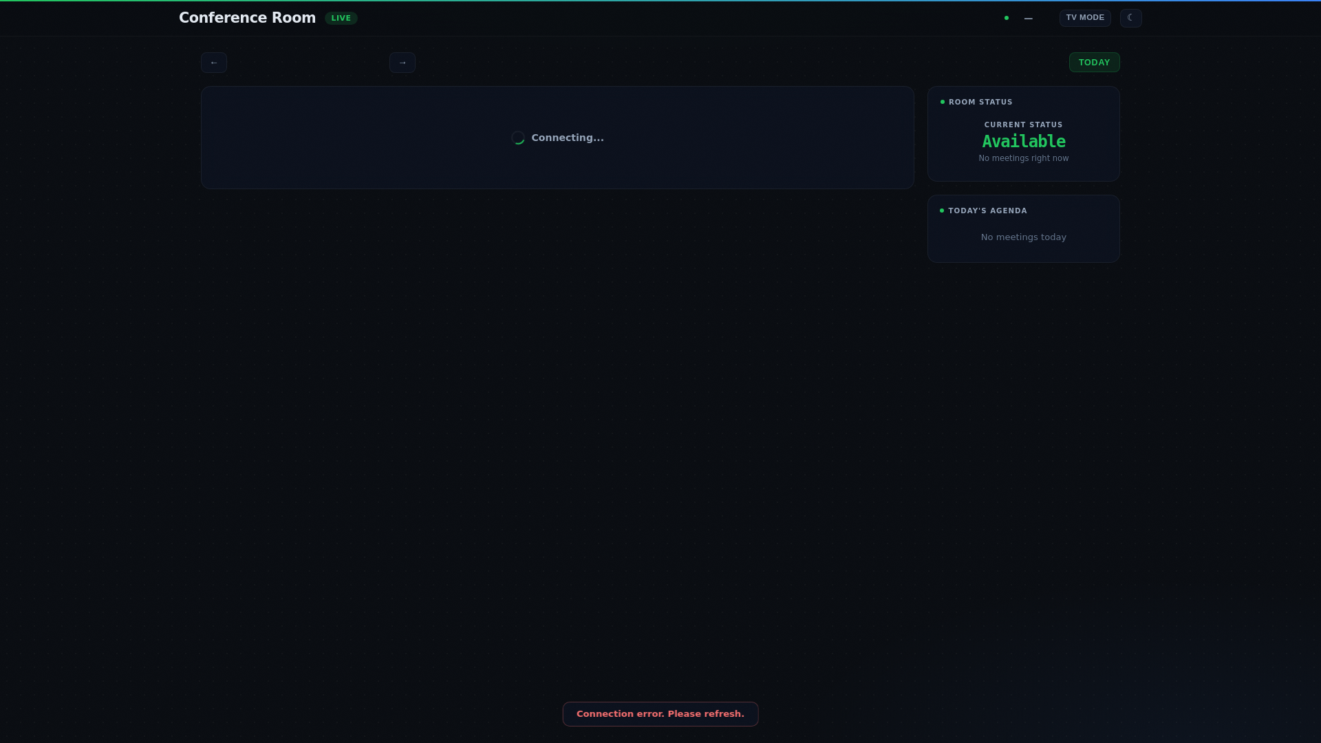 website screenshot of https://conference-room-booking.pages.dev/