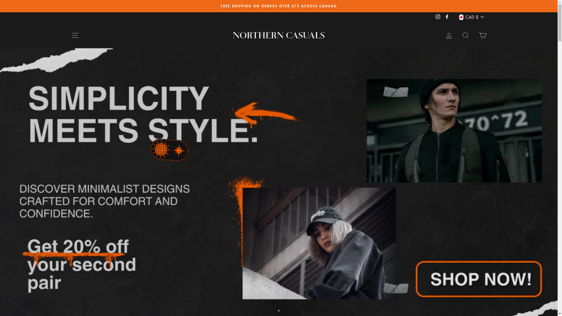 website screenshot of https://northerncasuals.store/