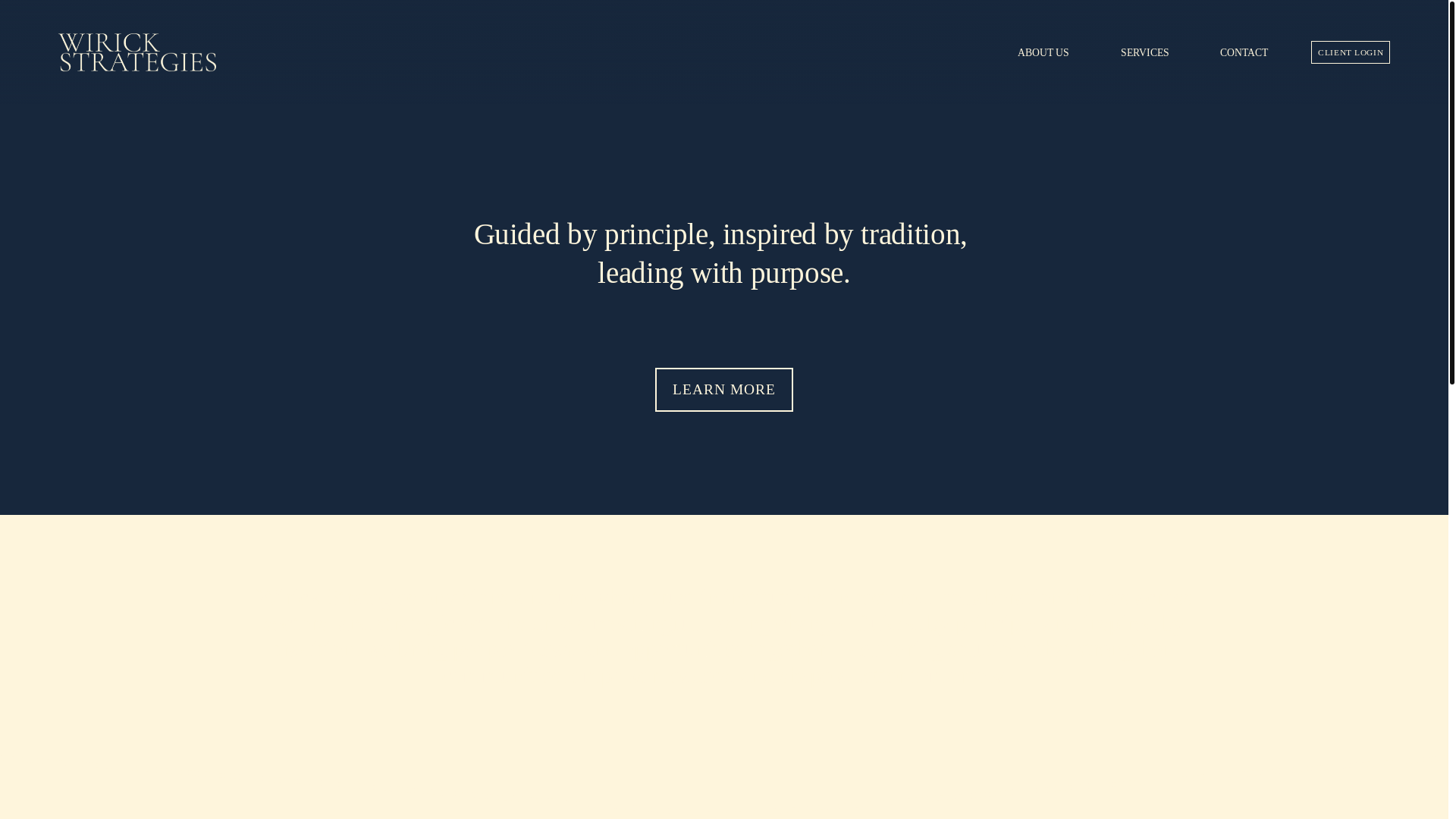website screenshot of https://wirickstrategies.com/