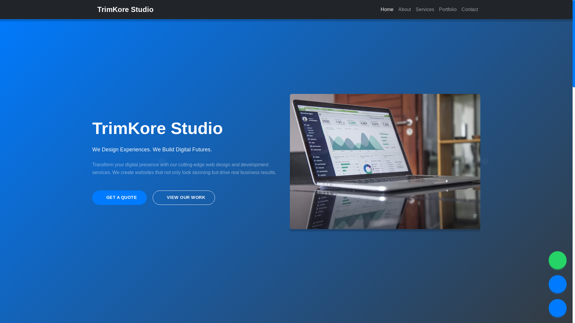 website screenshot of https://trimsoftstudio.com/