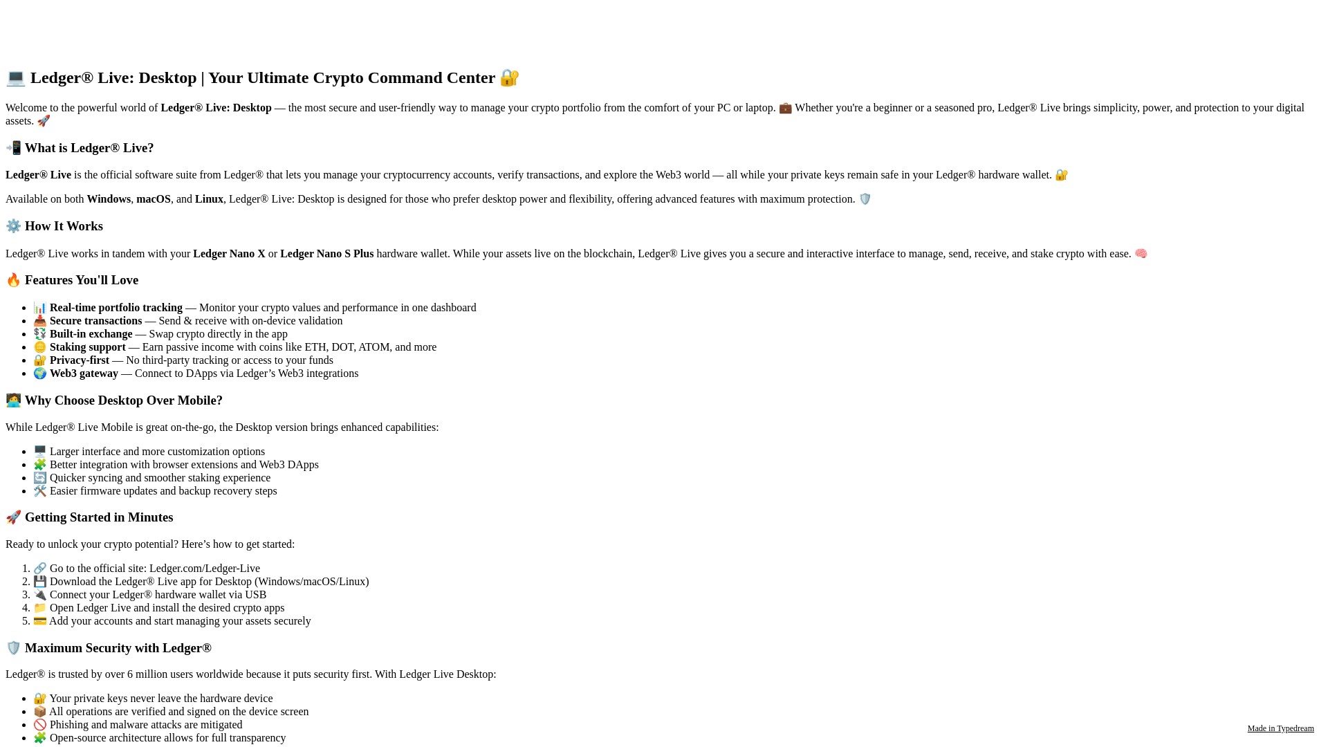 website screenshot of https://desktop--ledger-net-live.typedream.app/