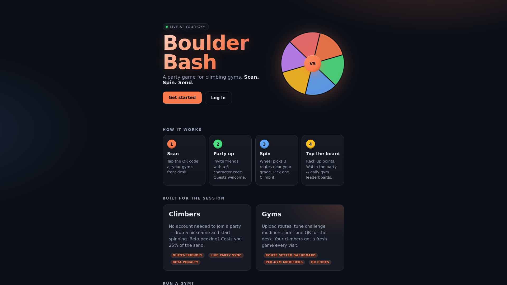 website screenshot of https://boulder-bash-v2.pages.dev/