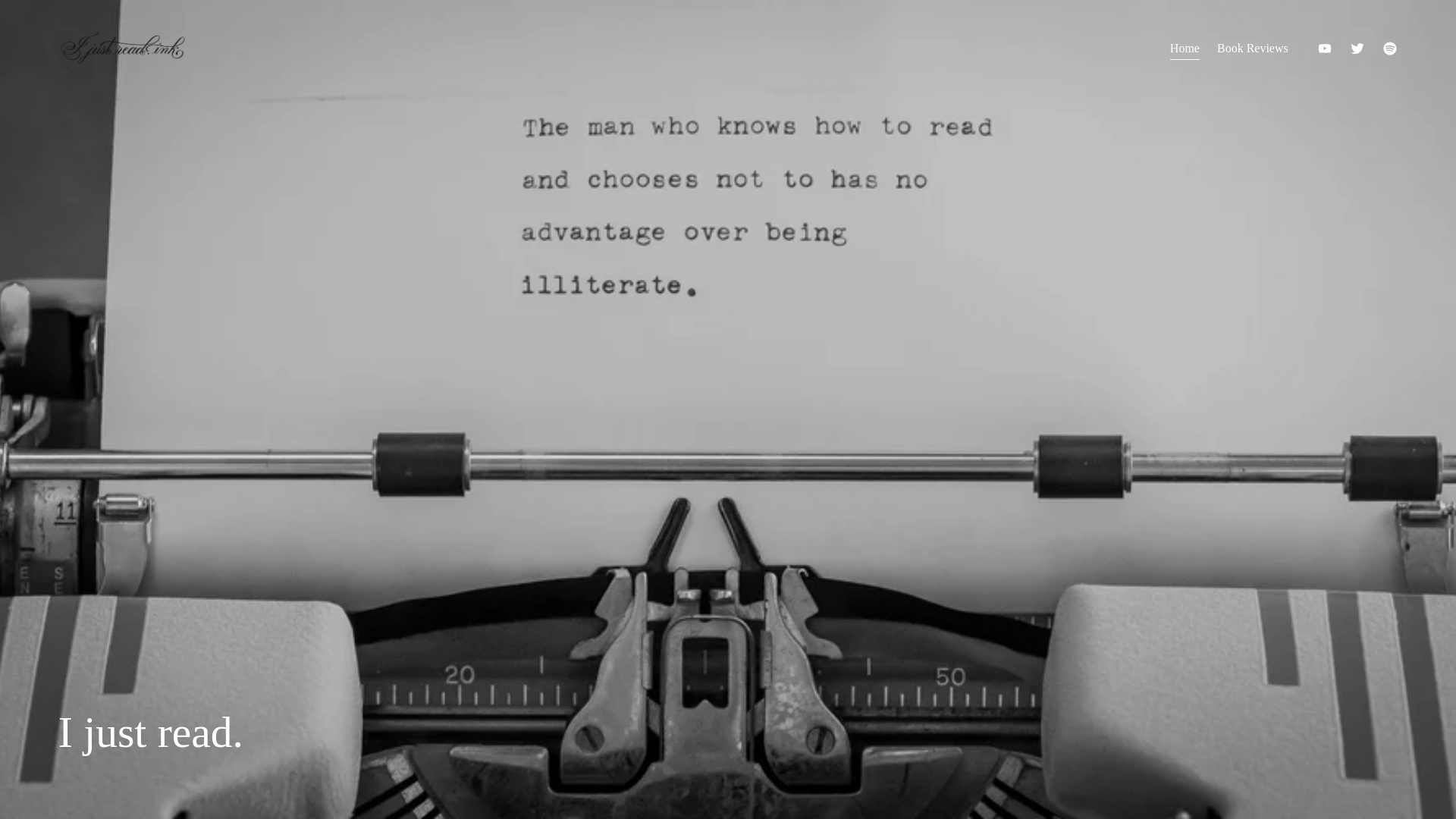 website screenshot of https://ijustreadbooks.com/