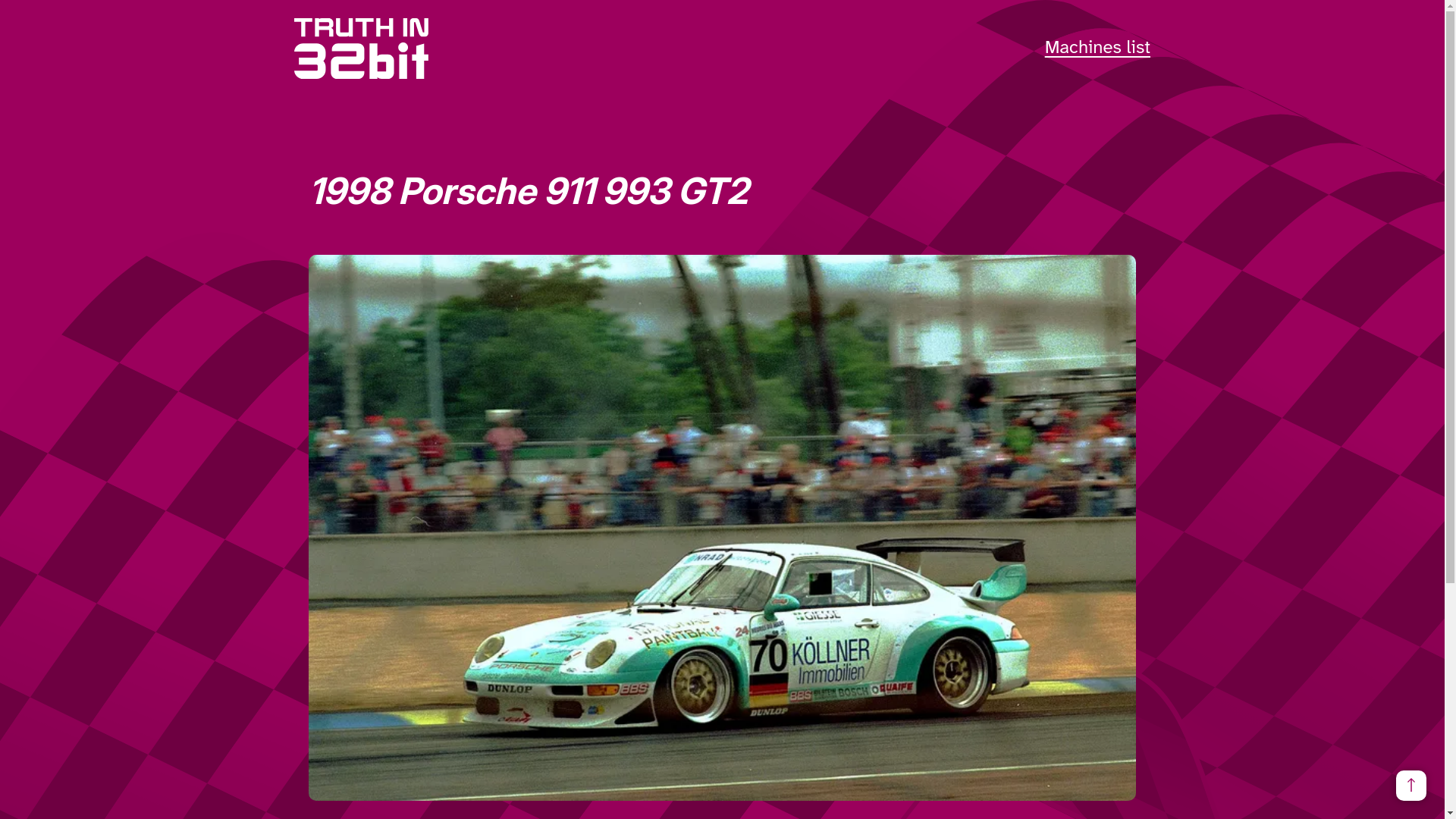 website screenshot of https://truthin32bit.racing/