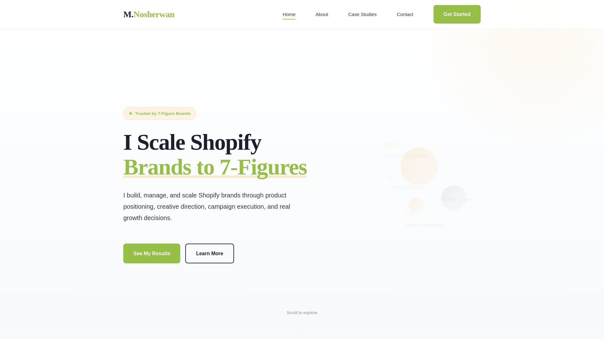 website screenshot of https://nosherwan.site/