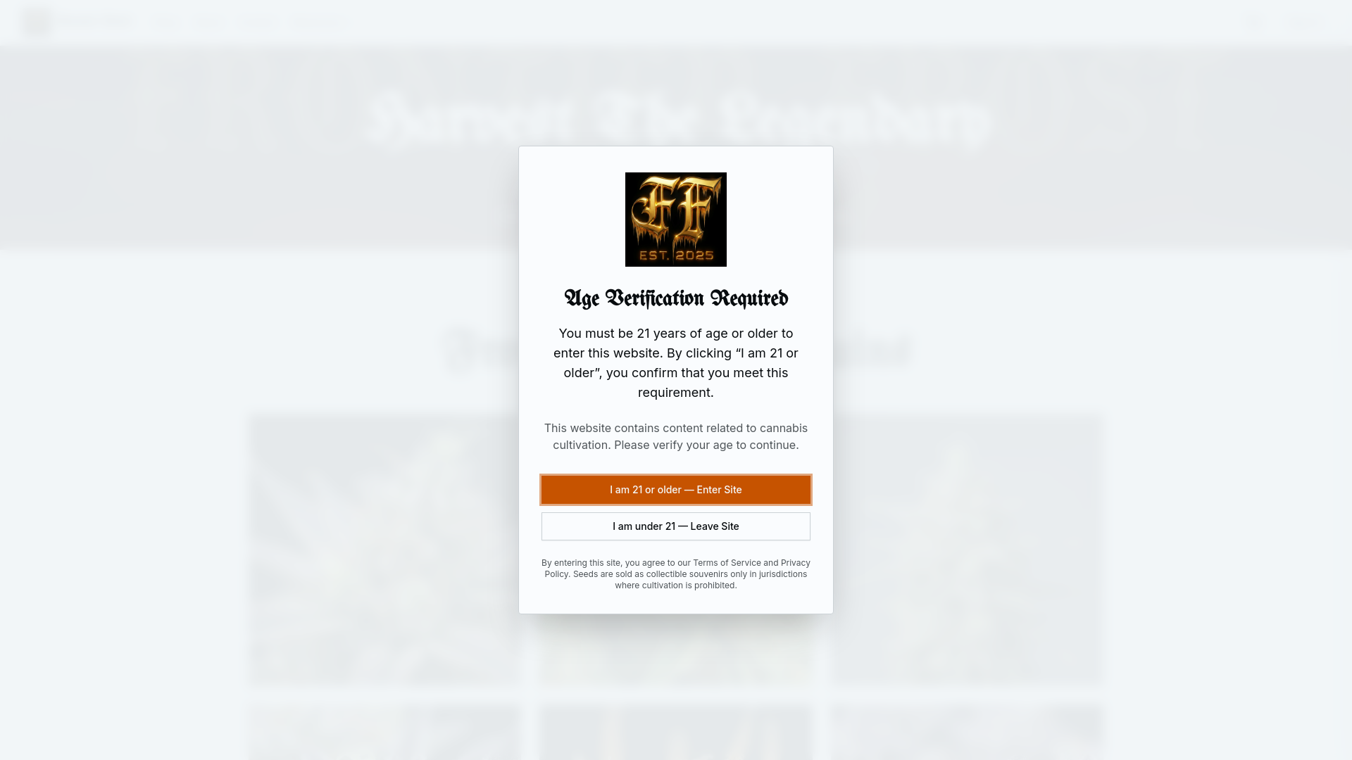 website screenshot of https://frontierfrost.com/