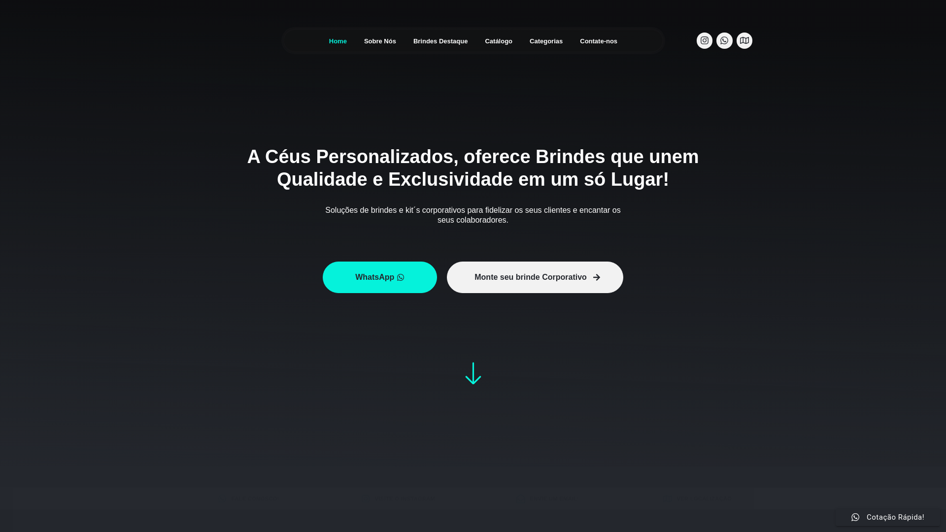 website screenshot of https://ceuspersonalizados.com.br/