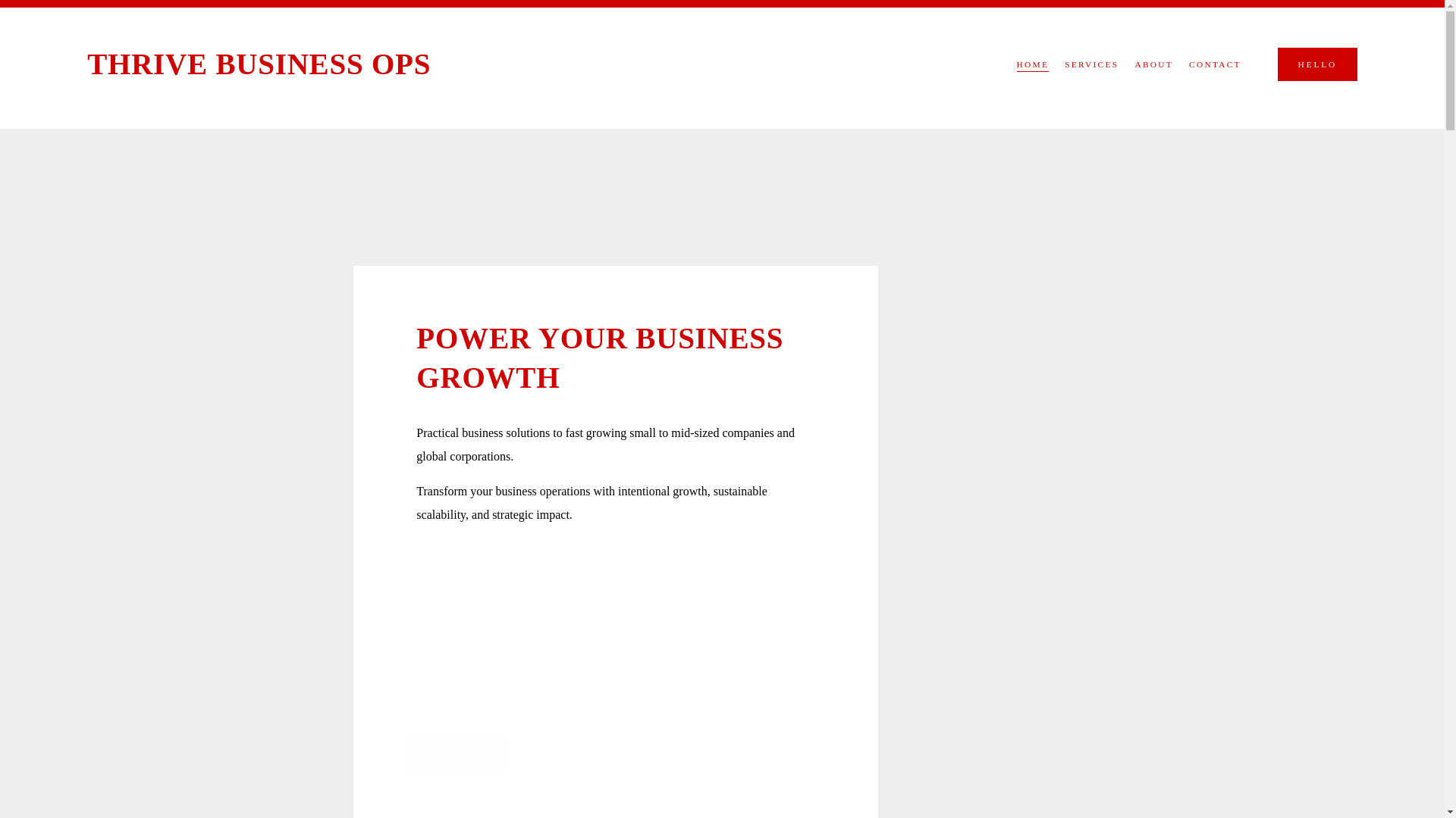 website screenshot of https://thrivebusinessops.org/