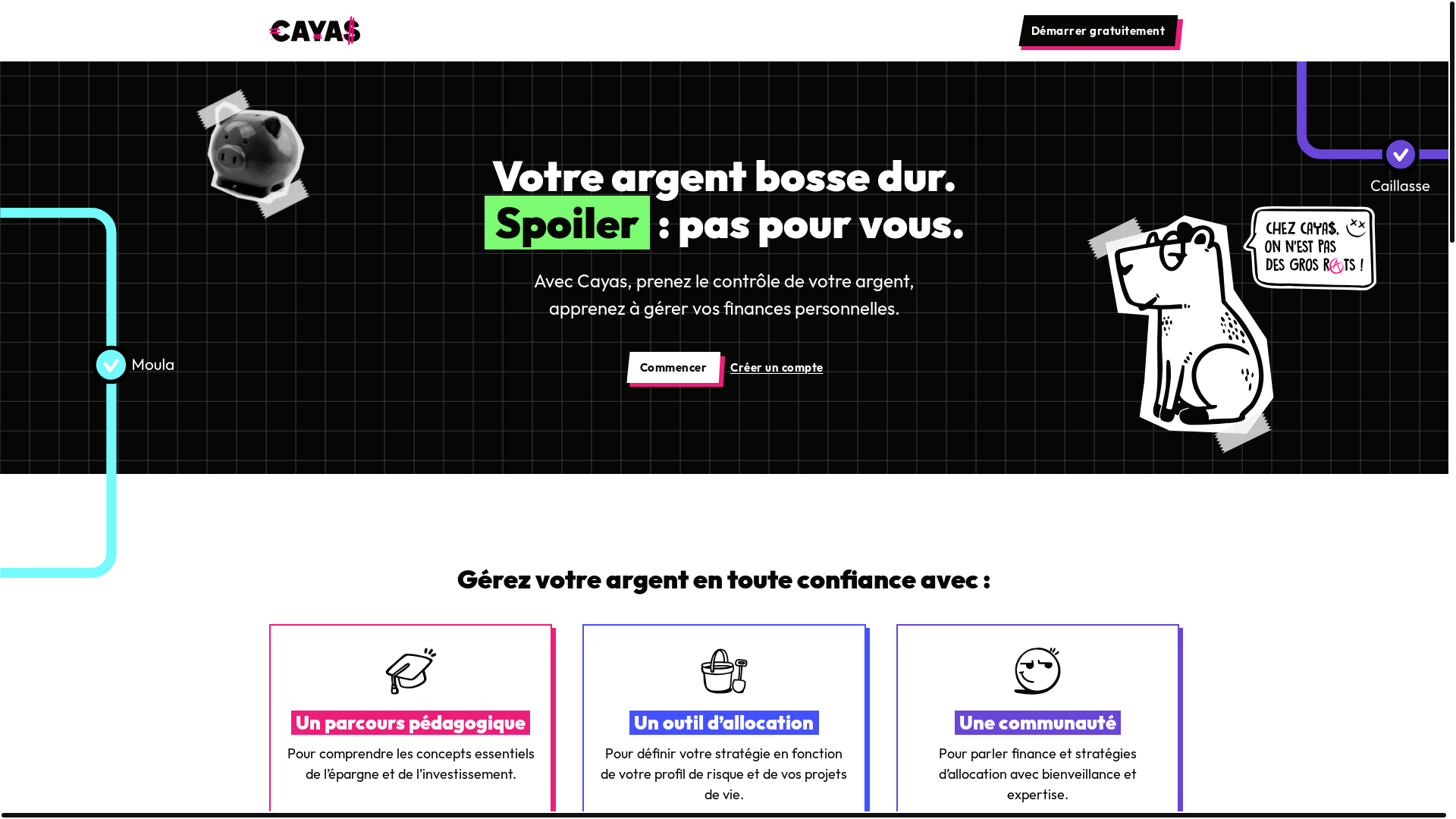 website screenshot of https://cayas-fr.pages.dev/