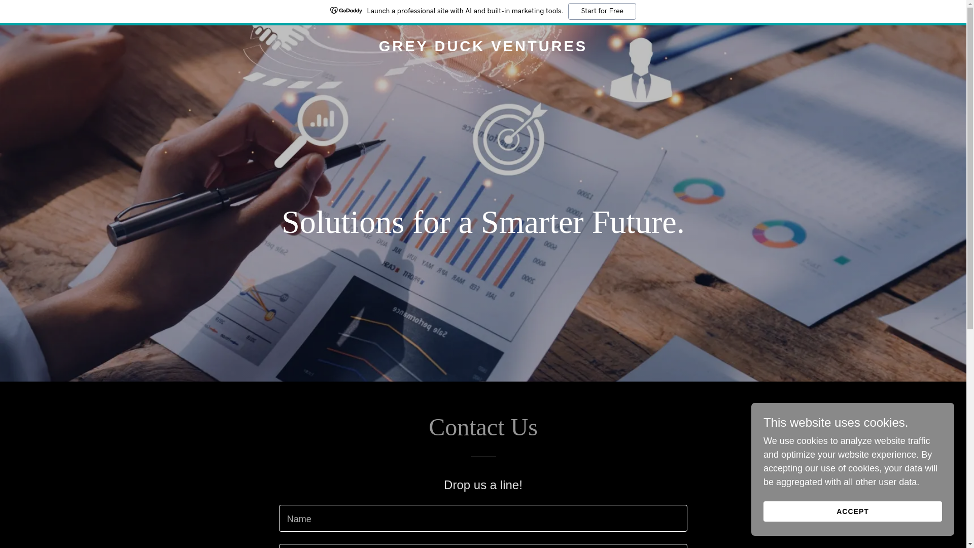 website screenshot of https://greyduck.ventures/