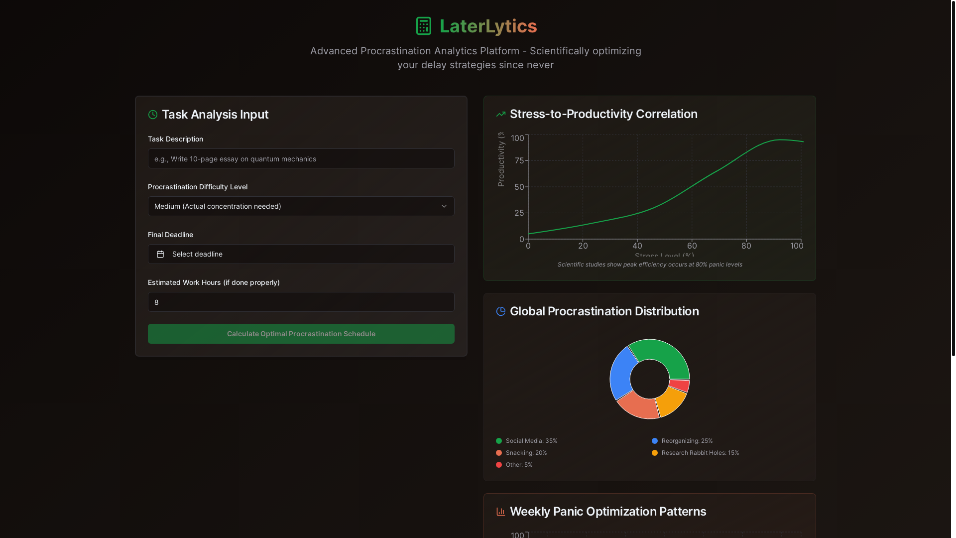 website screenshot of https://laterlytics.fun/