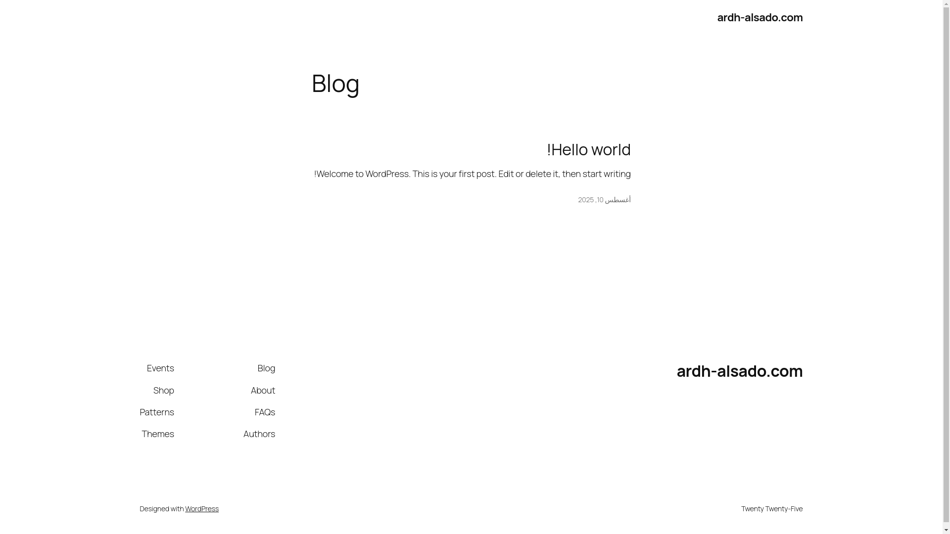 website screenshot of https://ardh-alsado.com/