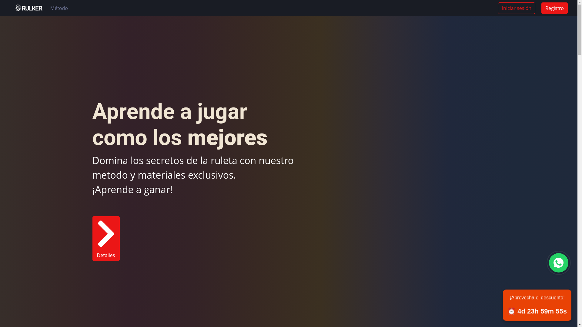 website screenshot of https://metodorulker.com/