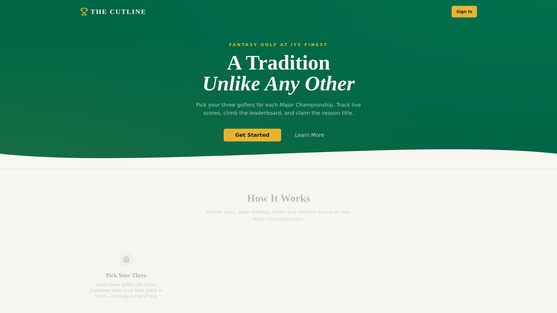 website screenshot of https://the-cutline.com/