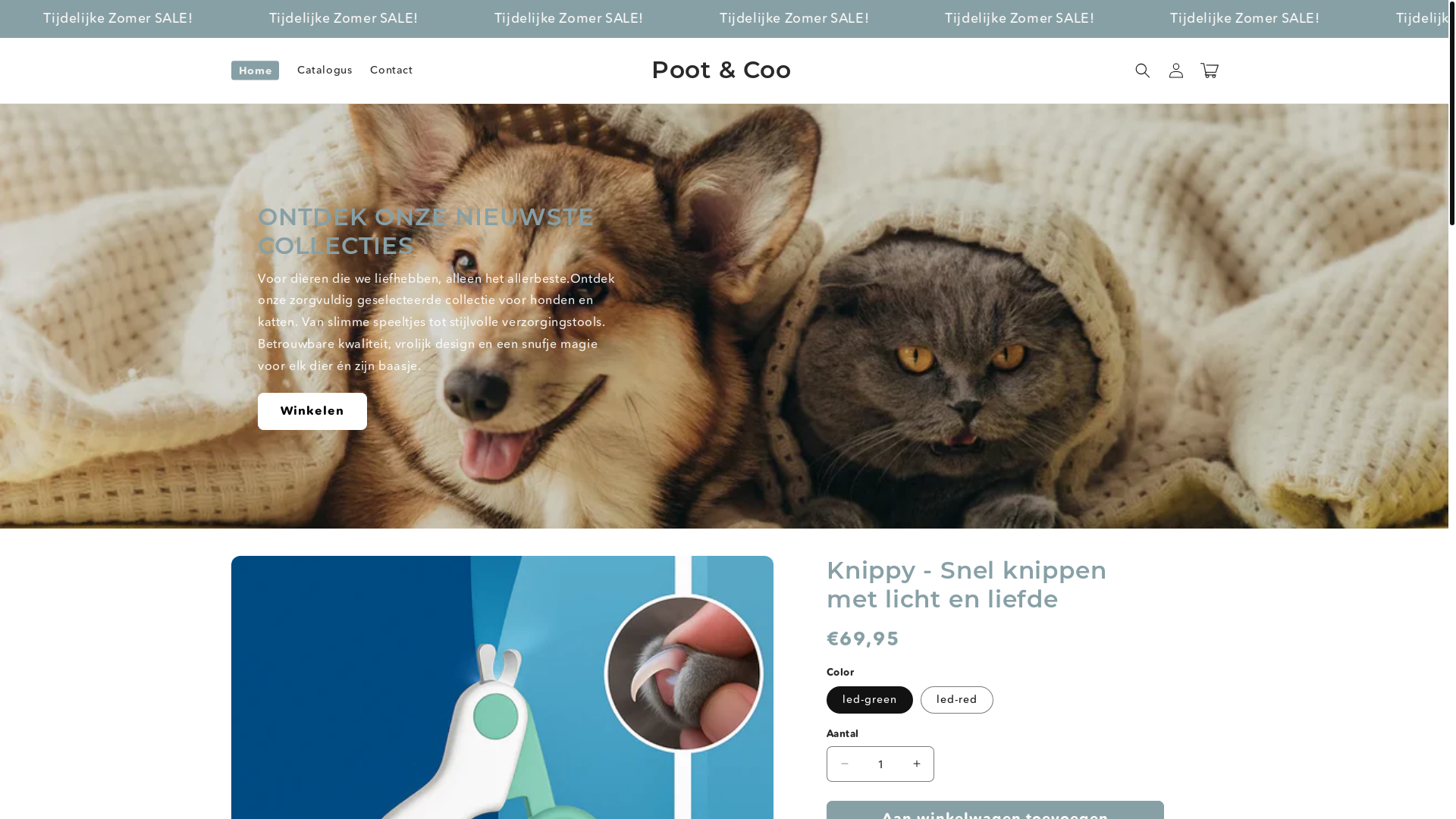 website screenshot of https://pootencoo.com/