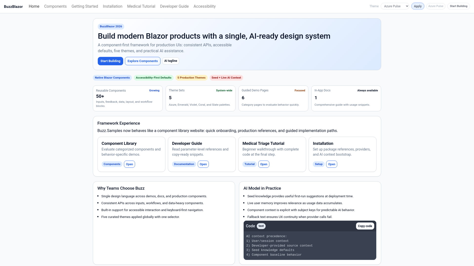 website screenshot of https://buzzblazor.com/