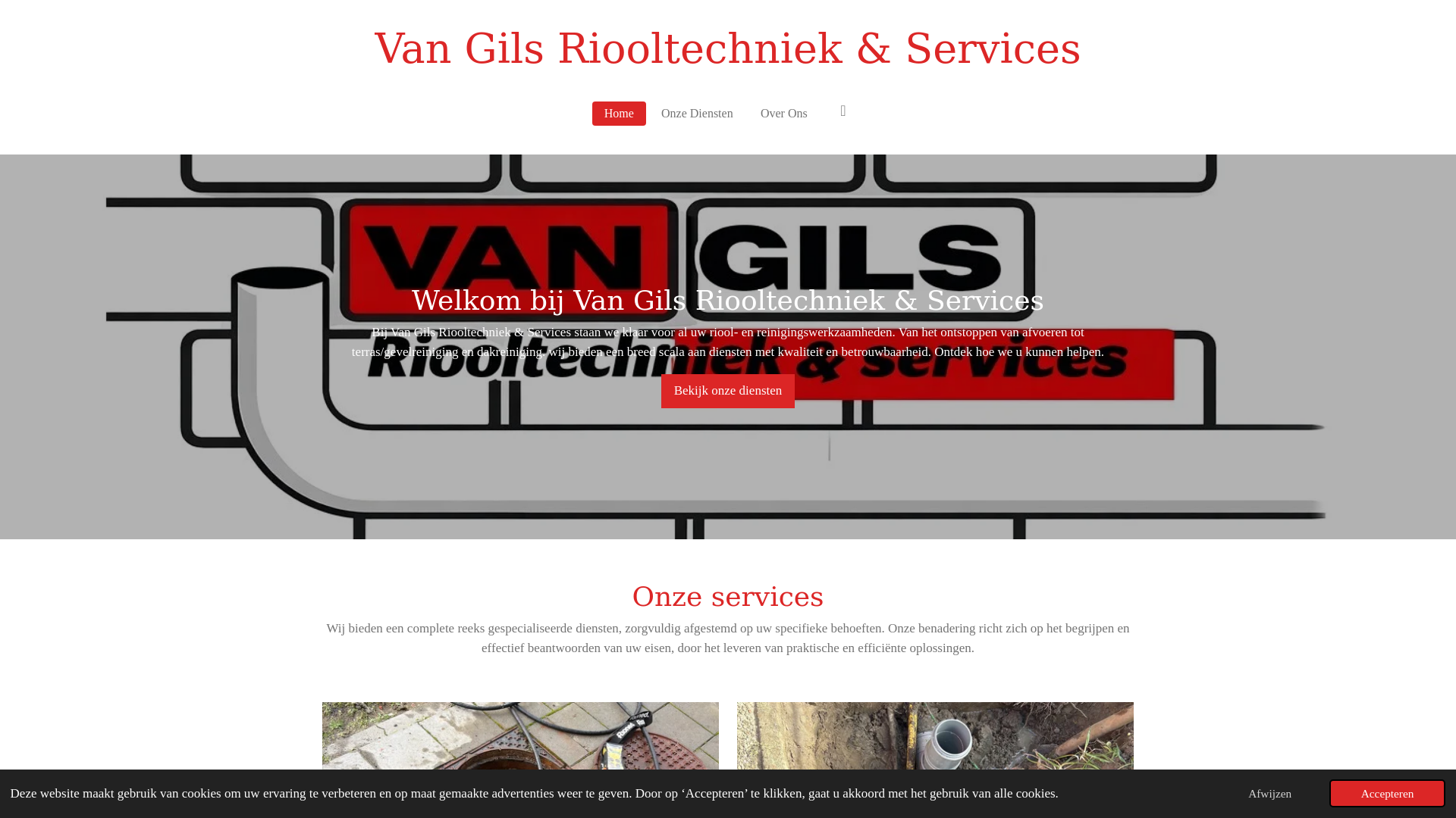 website screenshot of https://van-gils-riooltechniek-en-services.nl/