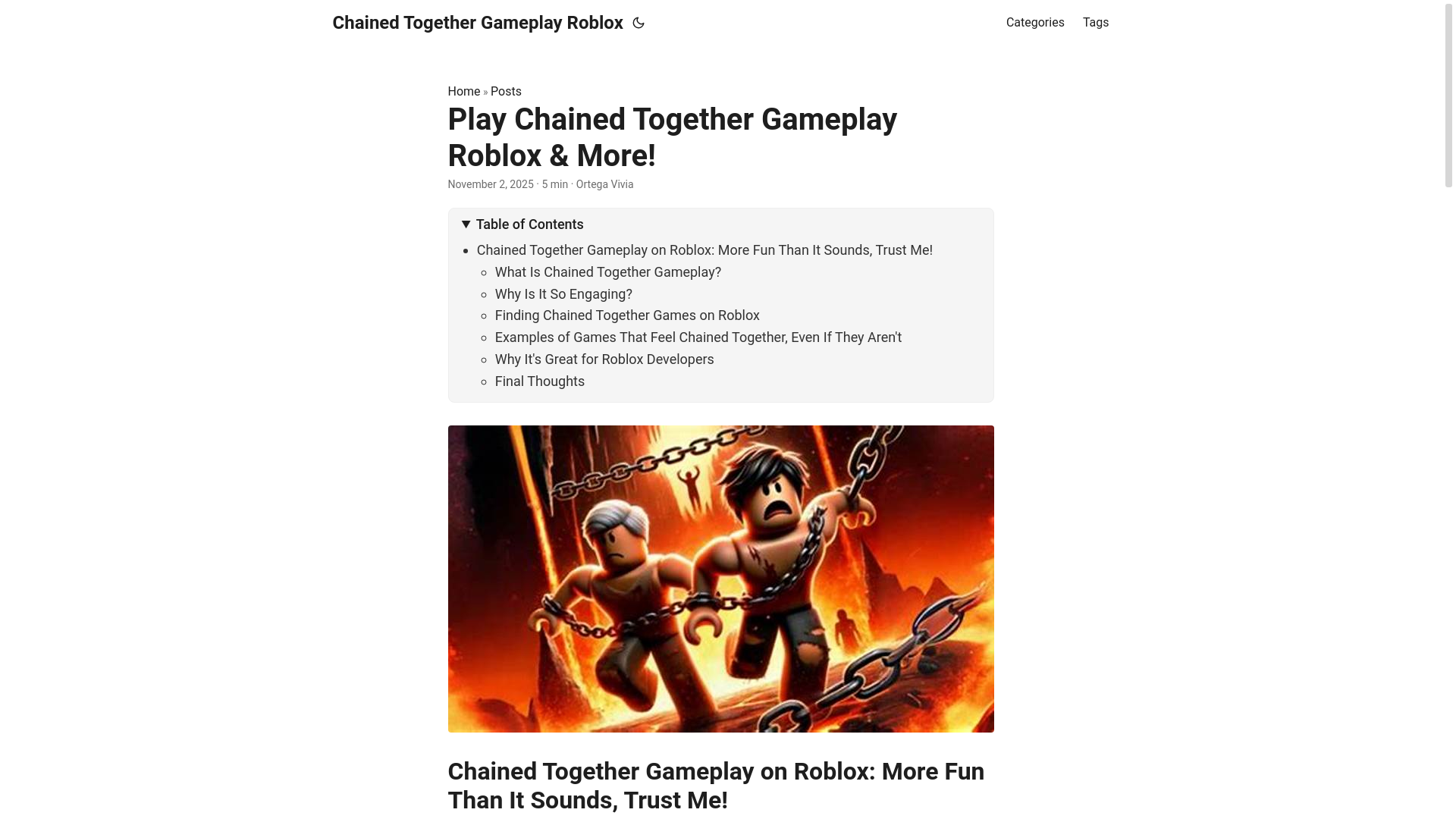 website screenshot of https://chained-together-gameplay-roblox.pages.dev/