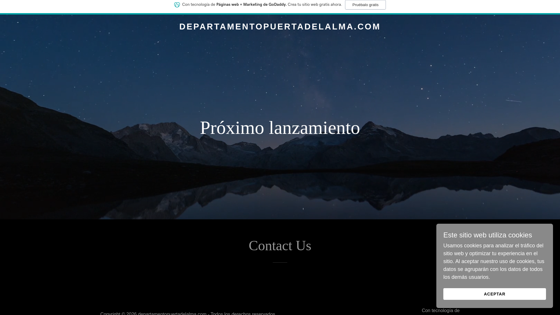 website screenshot of https://departamentopuertadelalma.com/