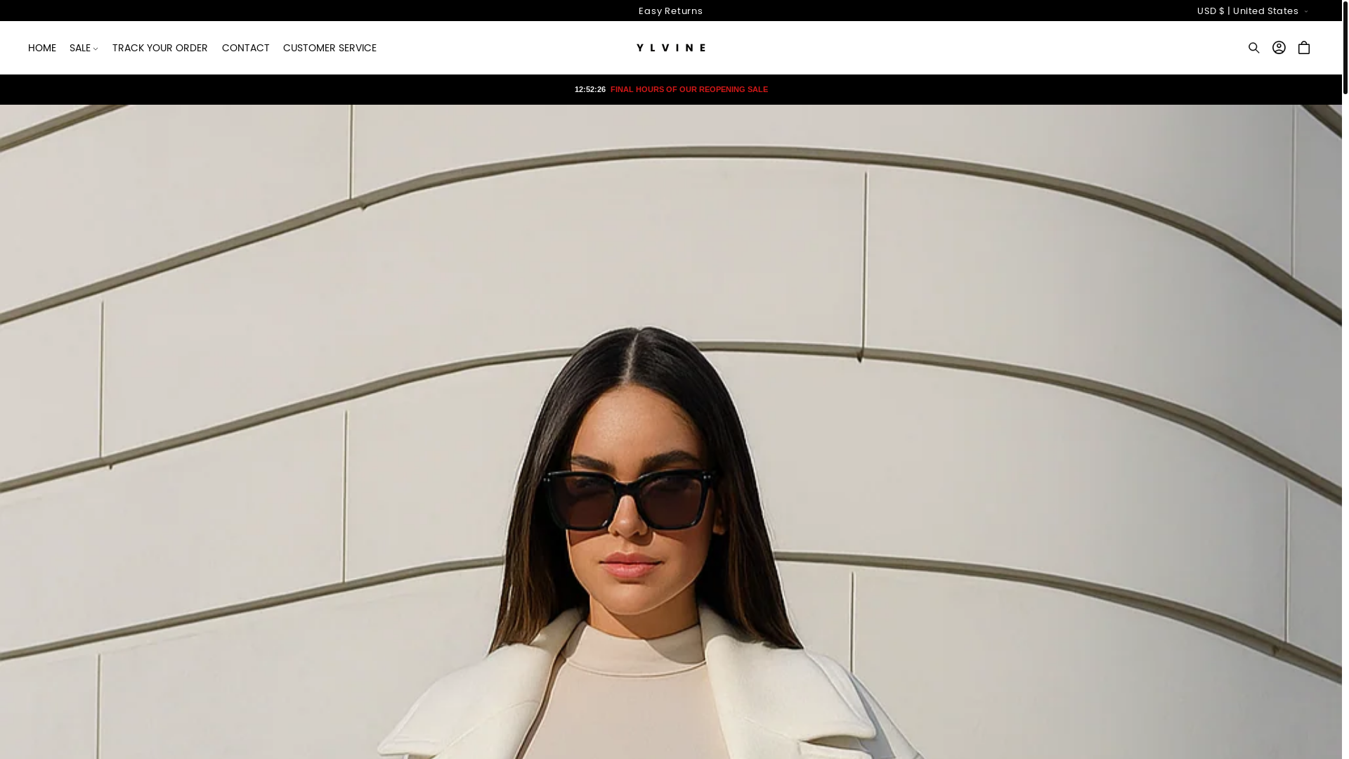 website screenshot of https://ylvine.com/