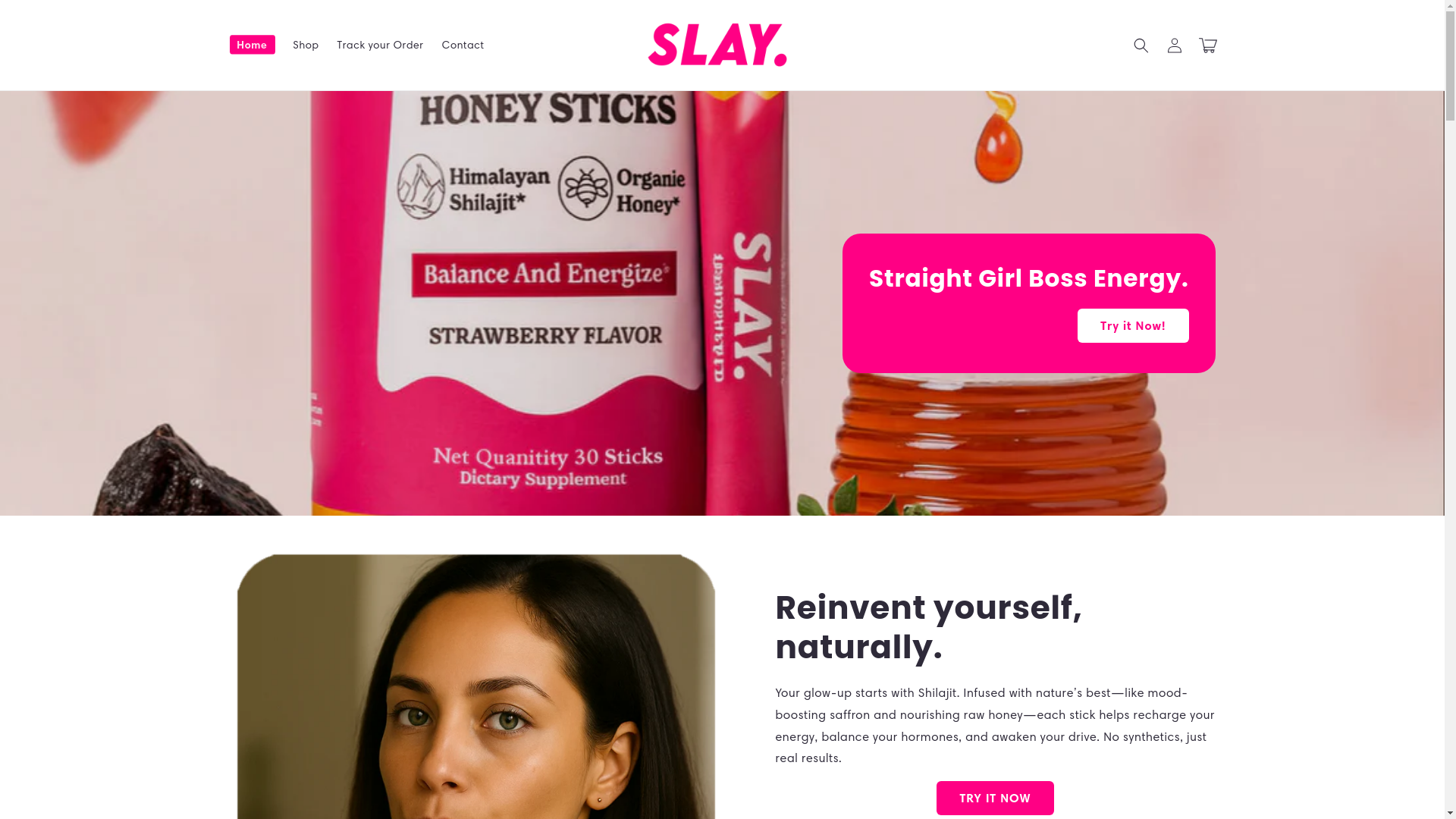 website screenshot of https://slaysupplements.shop/