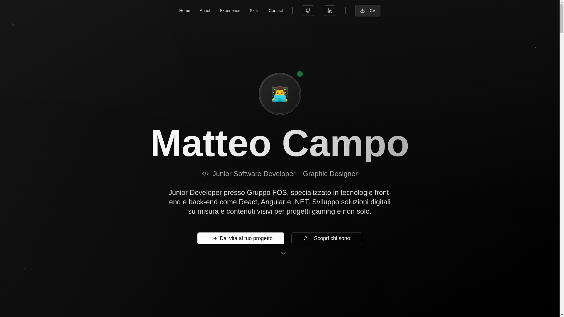 website screenshot of https://notmatte.dev/