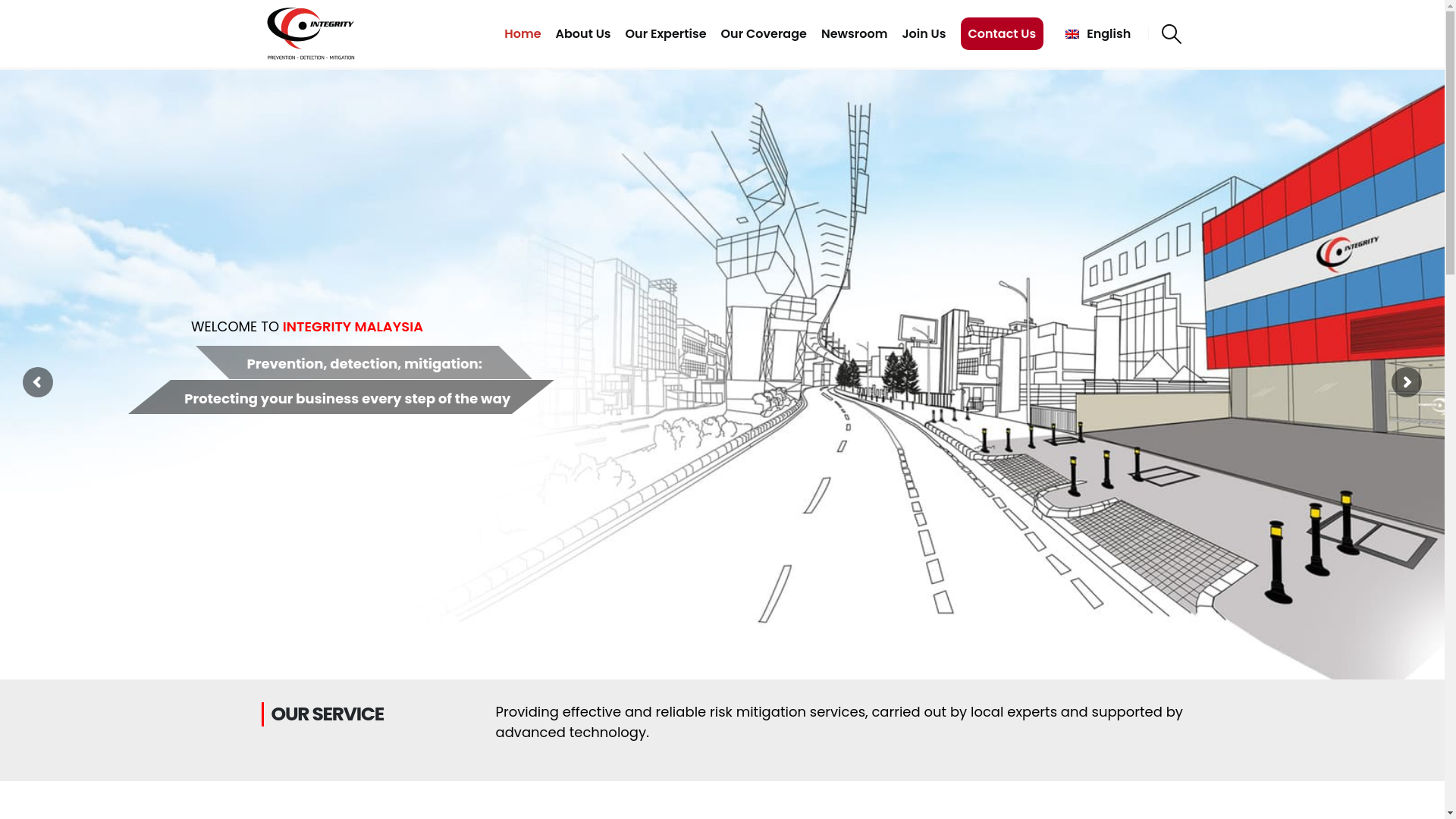 website screenshot of https://www.integrity-malaysia.com/