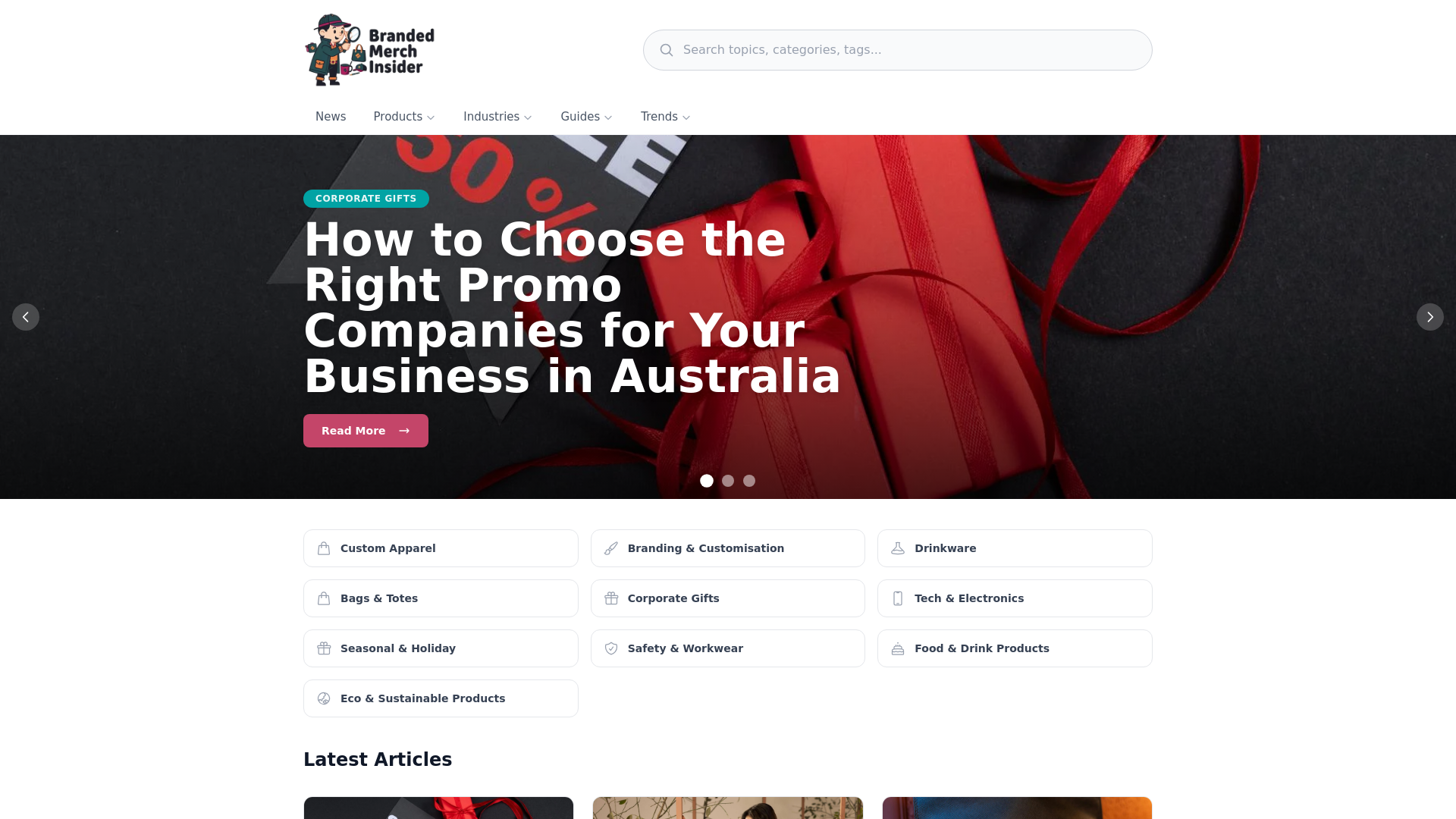 website screenshot of https://branded-merch-australia-au.pages.dev/