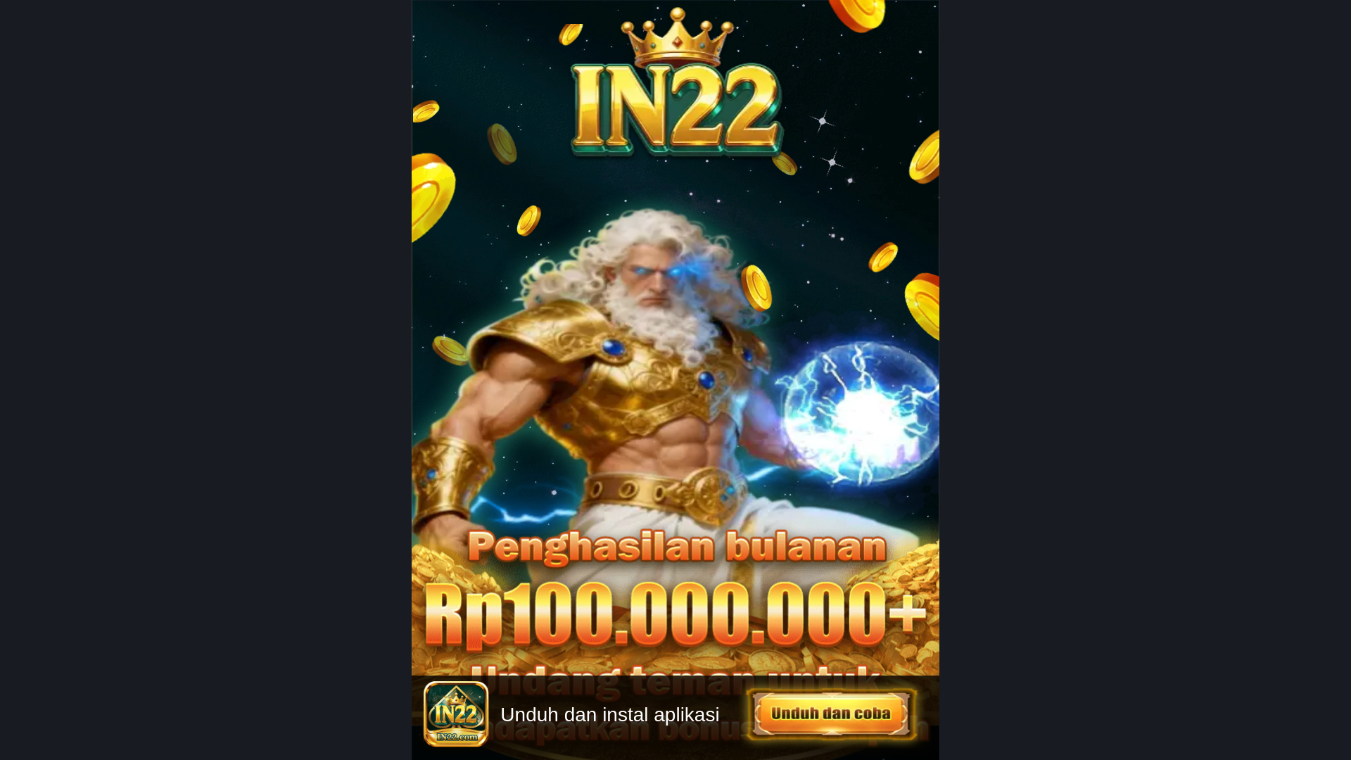 website screenshot of https://www.in22.online